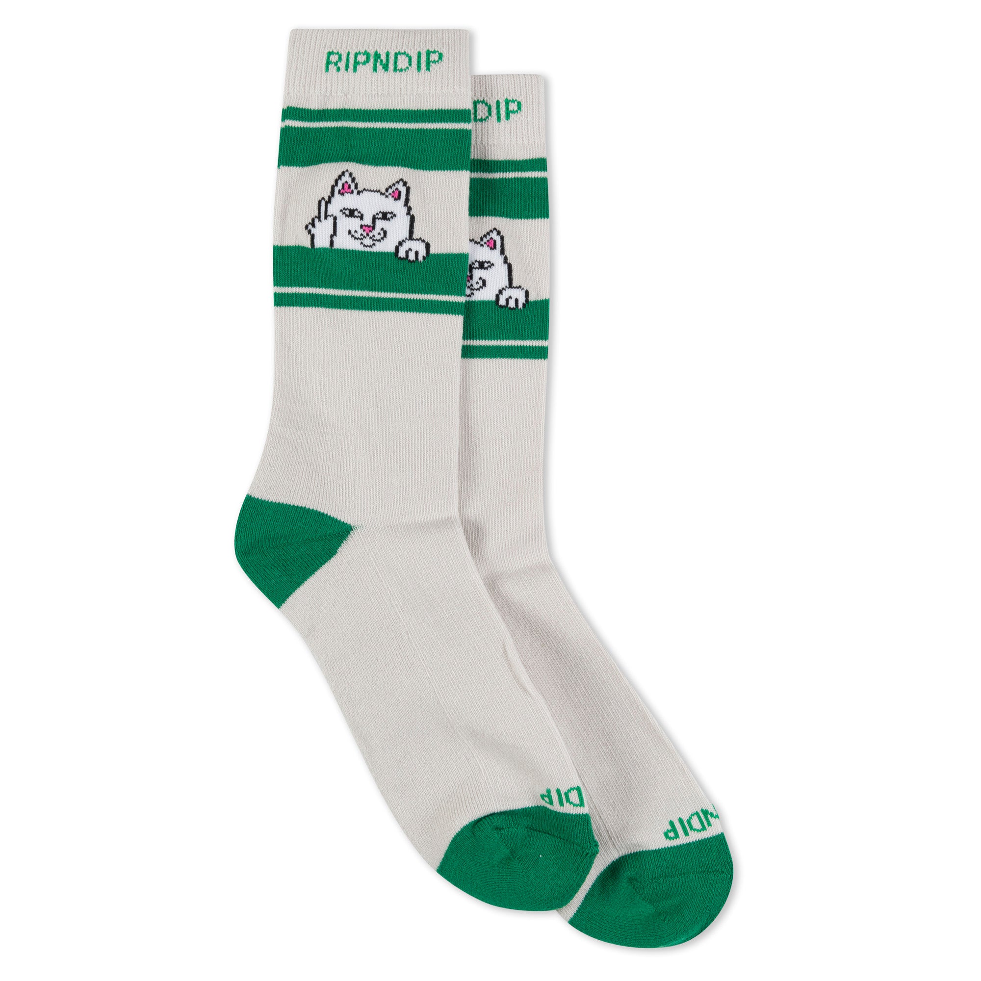  Peeking Nermal Socks (Grey/Green)、mySite、merchandisen