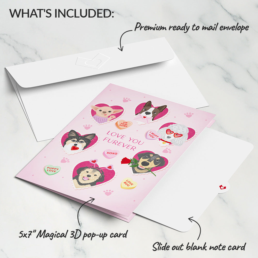 Love You Furever Dog Kisses Pop-Up Card、mySite、solidvoid