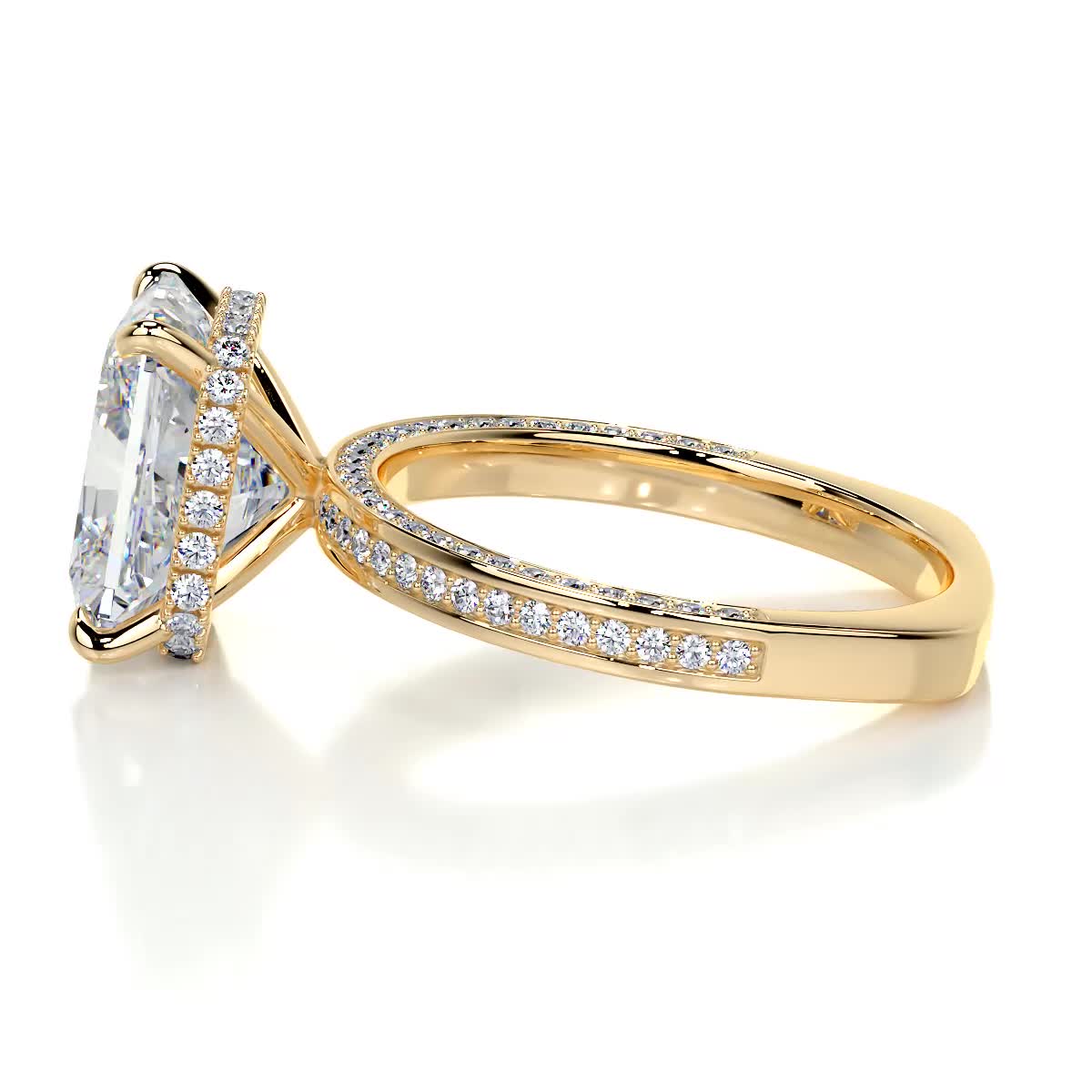 Pamela Moissanite & Diamond Ring -18K Yellow Gold、mySite、hinf8tx79