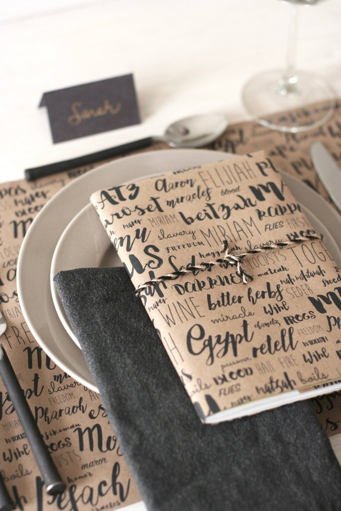 Pesach Word Play Passover Dining Papers, Set of 10、mySite、topwebapps