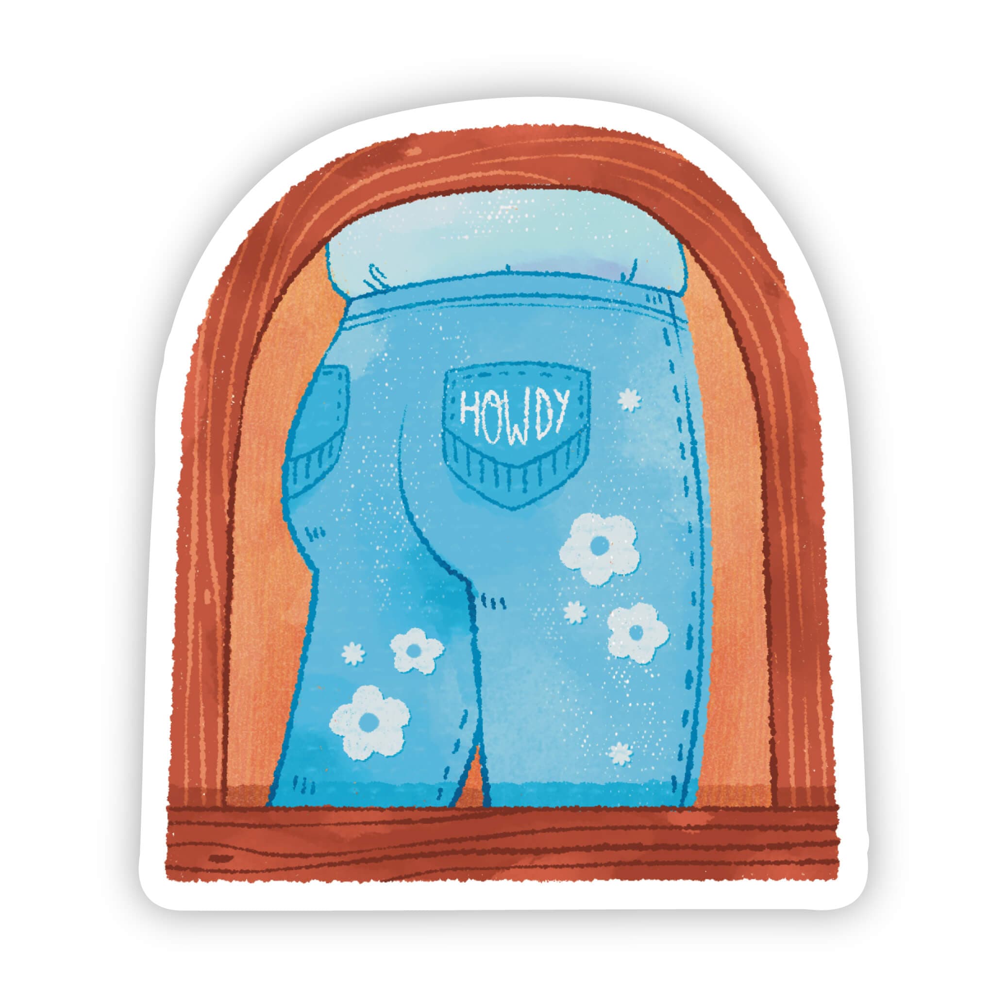  Howdy Blue Jean Butt Sticker、mySite、ghnorth