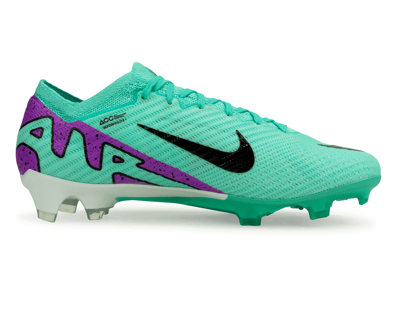 Nike Men's Zoom Mercurial Vapor 15 Elite FG Turquoise/Black/Purple、mySite、noshort