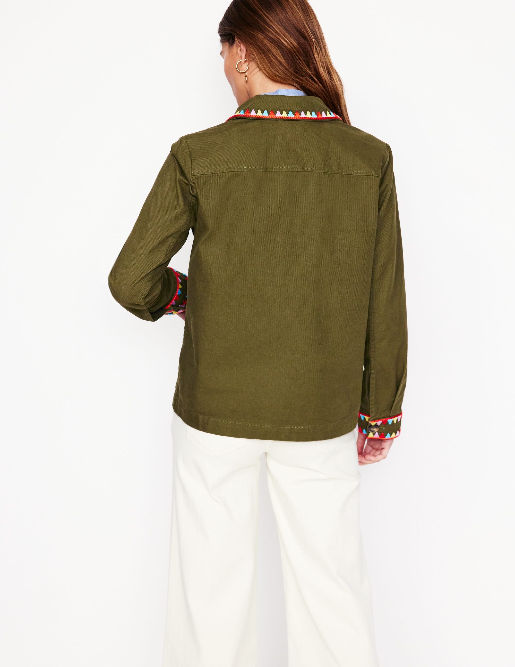  Embroidered Utility Jacket-Woodland Green、mySite、ashleygrahame