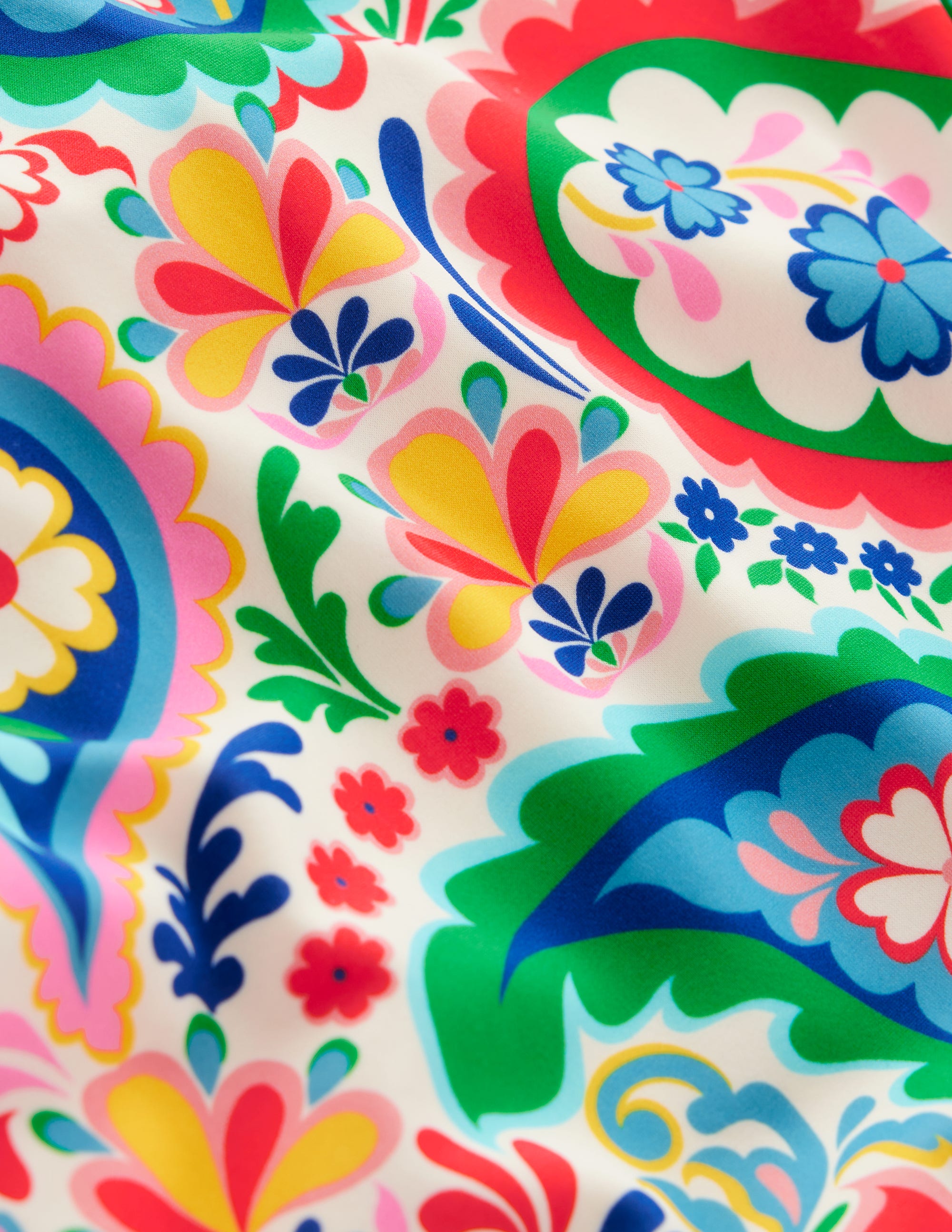  Stripe Trim Swimsuit-Multi, Meadow Paisley、mySite、ashleygrahame