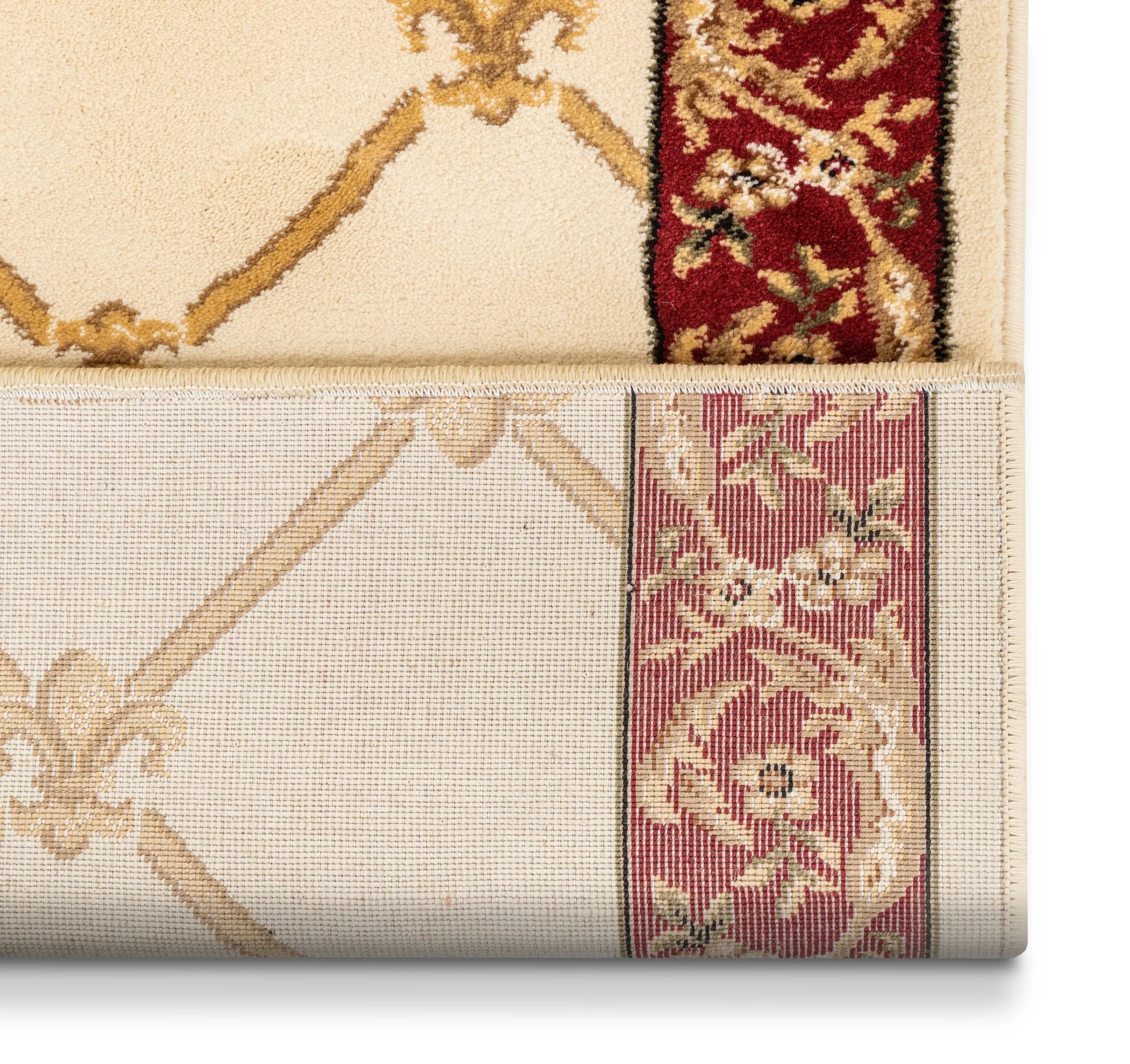 Fleur De Lis Custom Size Runner Formal Ivory Choose Your Width x Choose Your Length Hallway Runner Rug、mySite、gigharbornorthrealestate