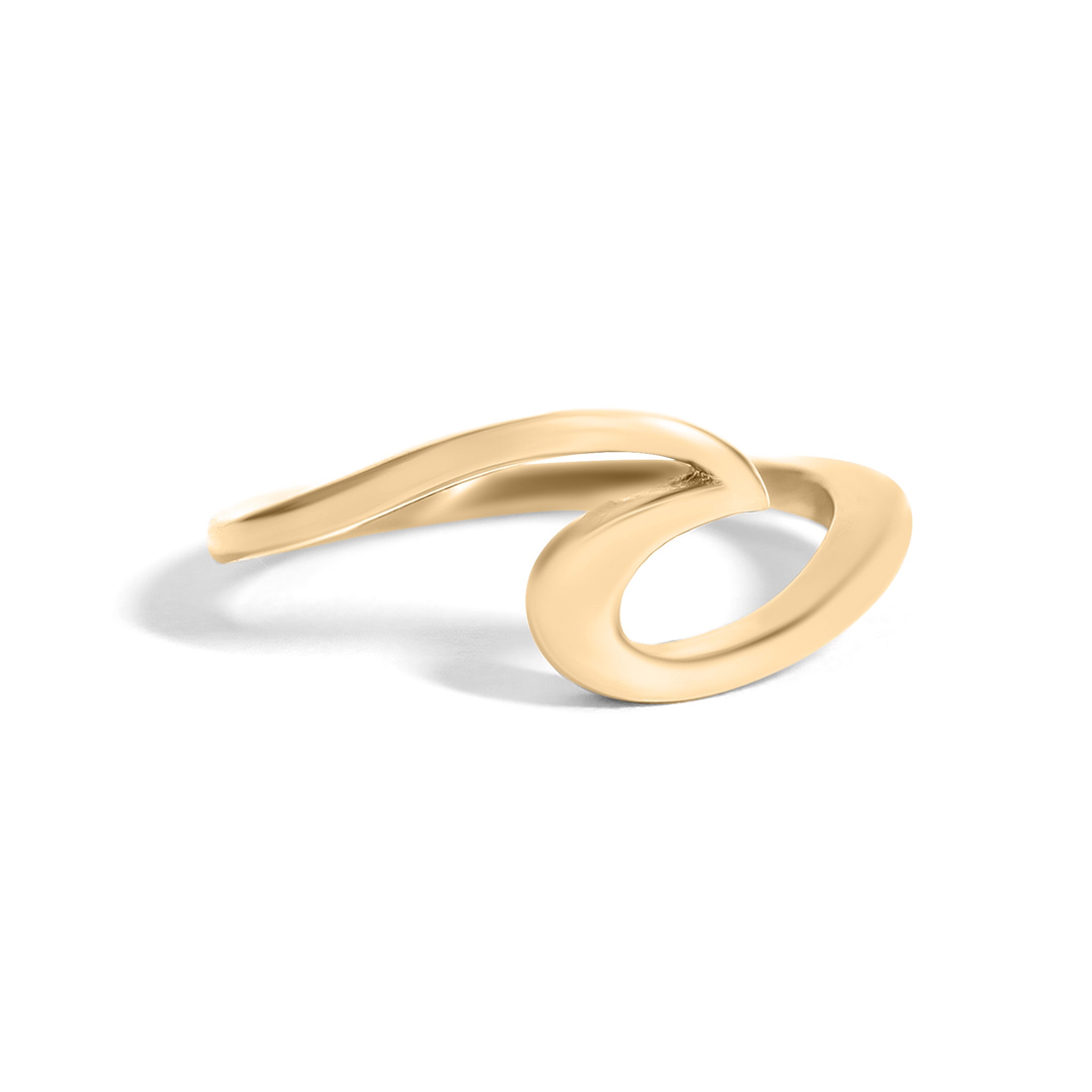 Stainless Steel 18K Gold PVD Coated Wave Ring / SCR4122、mySite、dreamappss
