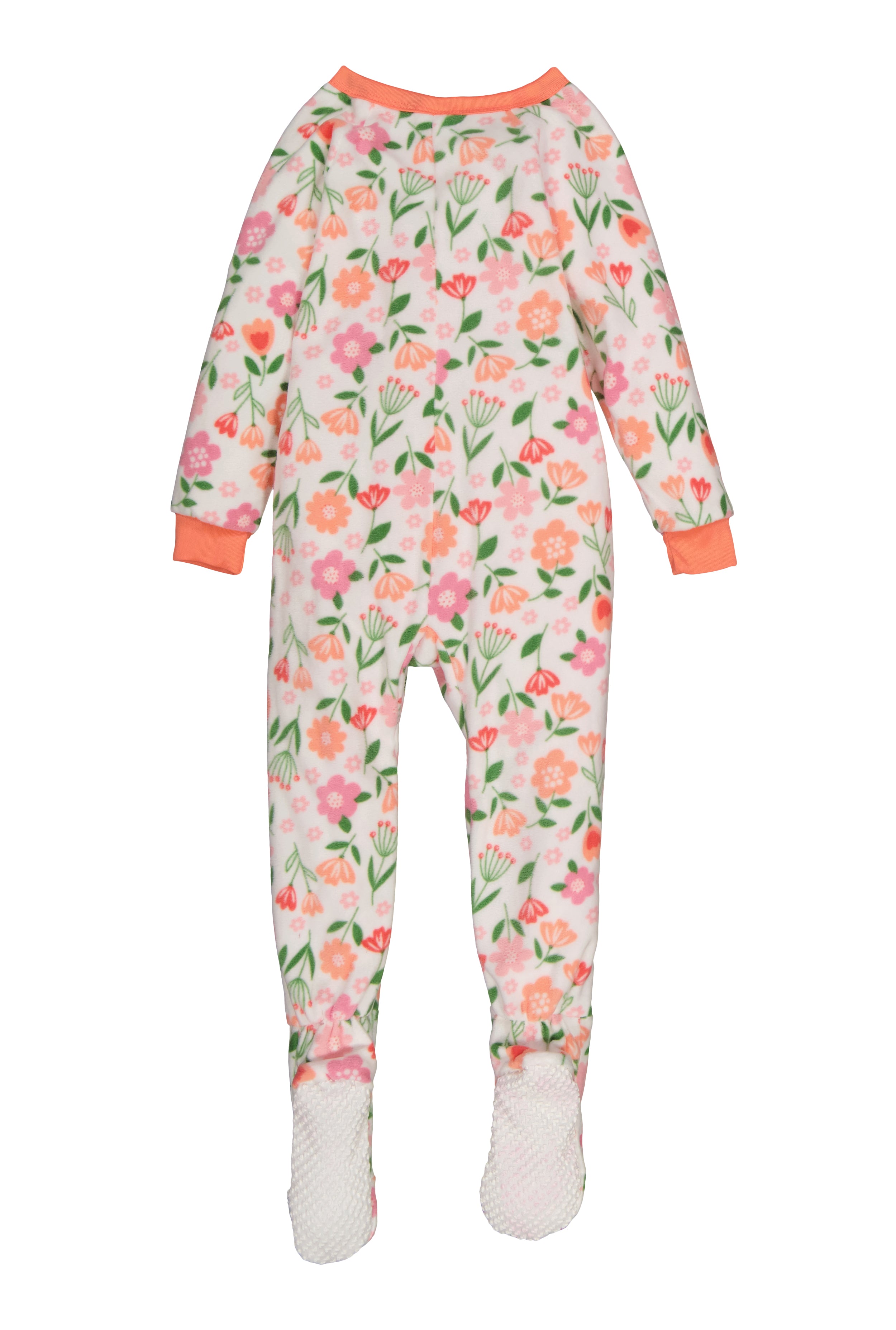 Girls Floral Print Footed Pajamas、mySite、camillekostekn
