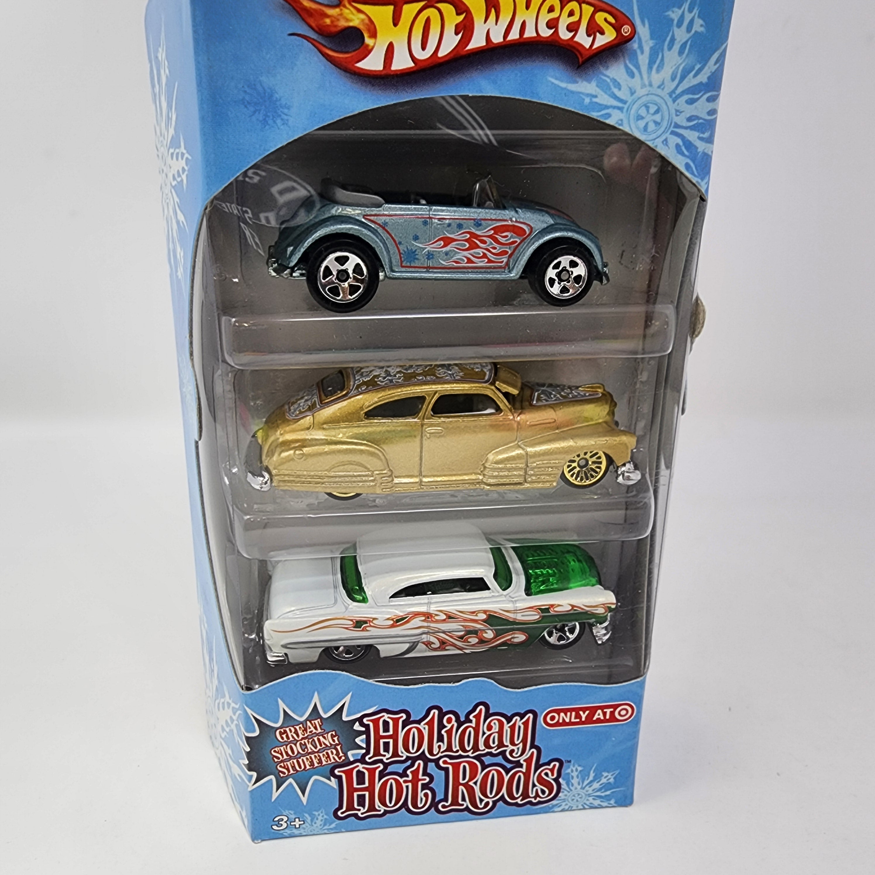 3 Pack * Hot Wheels Holiday Hot Rods Beetle, Chevy, Fleetline、mySite、hgirdovlk