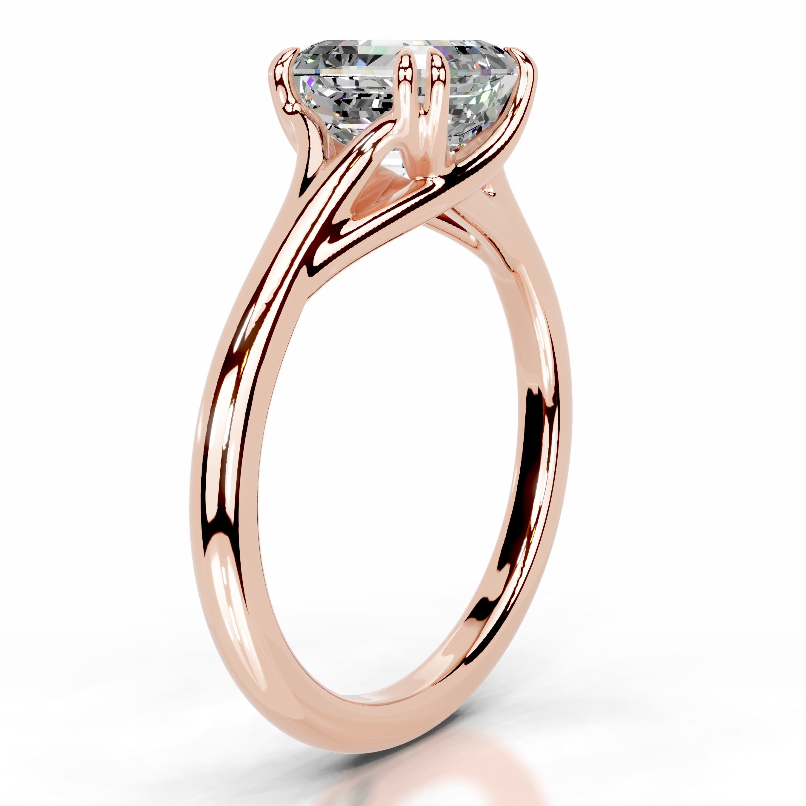 Ellie Moissanite Ring - 14K Rose Gold、mySite、hinf8tx79