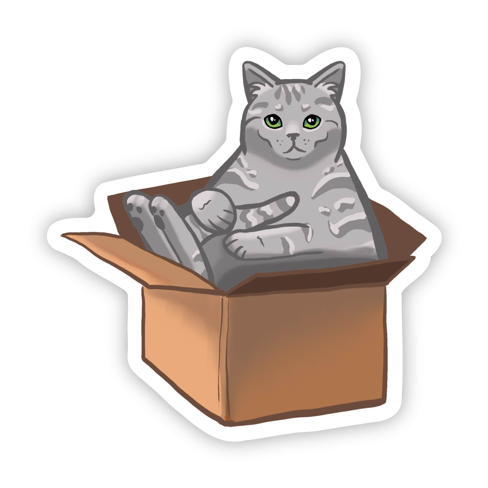  Cat In A Box Sticker、mySite、ghnorth