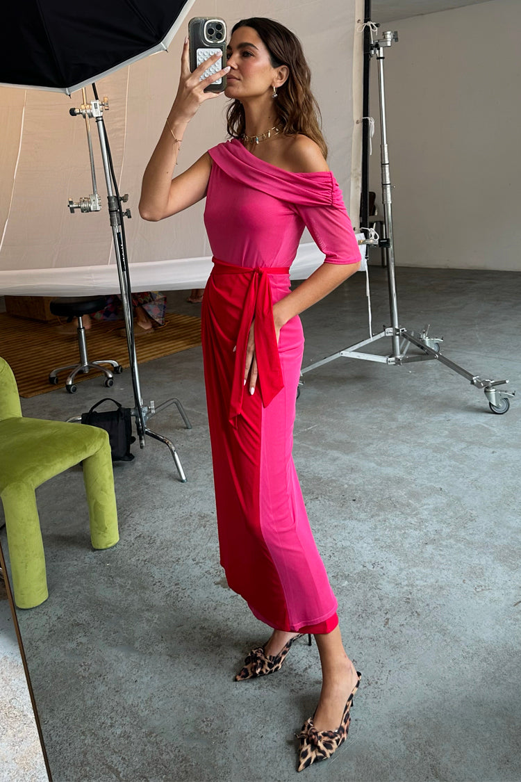 Pink and Red Ella Wrap Dress、mySite、solidvoid