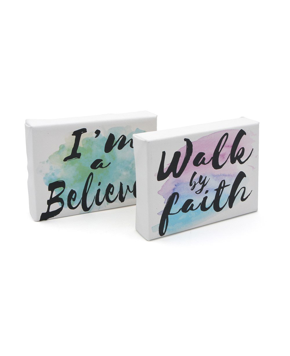 Set of 2 Watercolor Faith Signs, USA、mySite、topwebapps