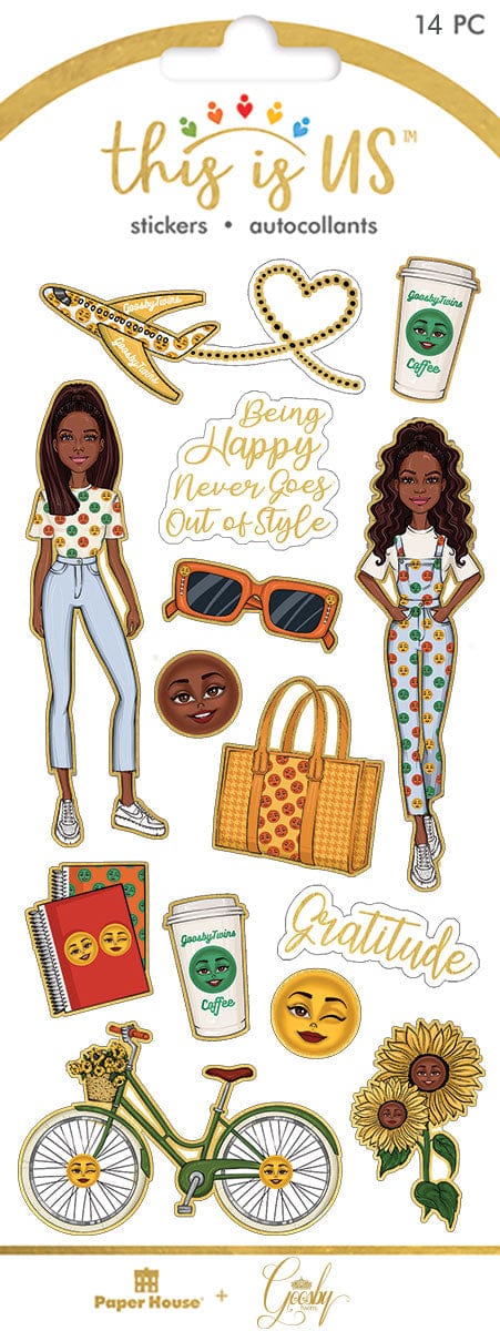  Foil Stickers - Goosby Twins Be Happy、mySite、ghnorth