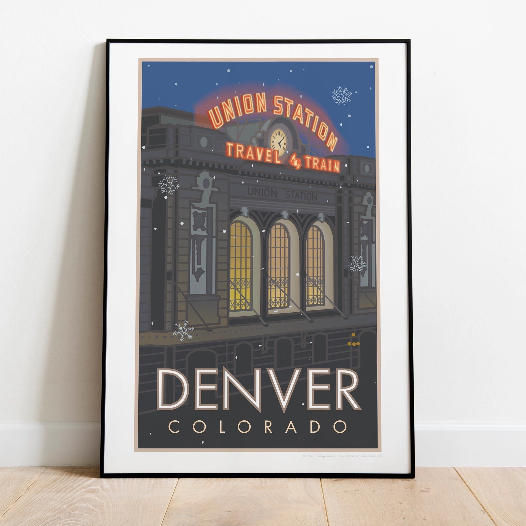 Union Station 1 (Snowflakes), Denver, Colorado - Poster、mySite、g9winljtr