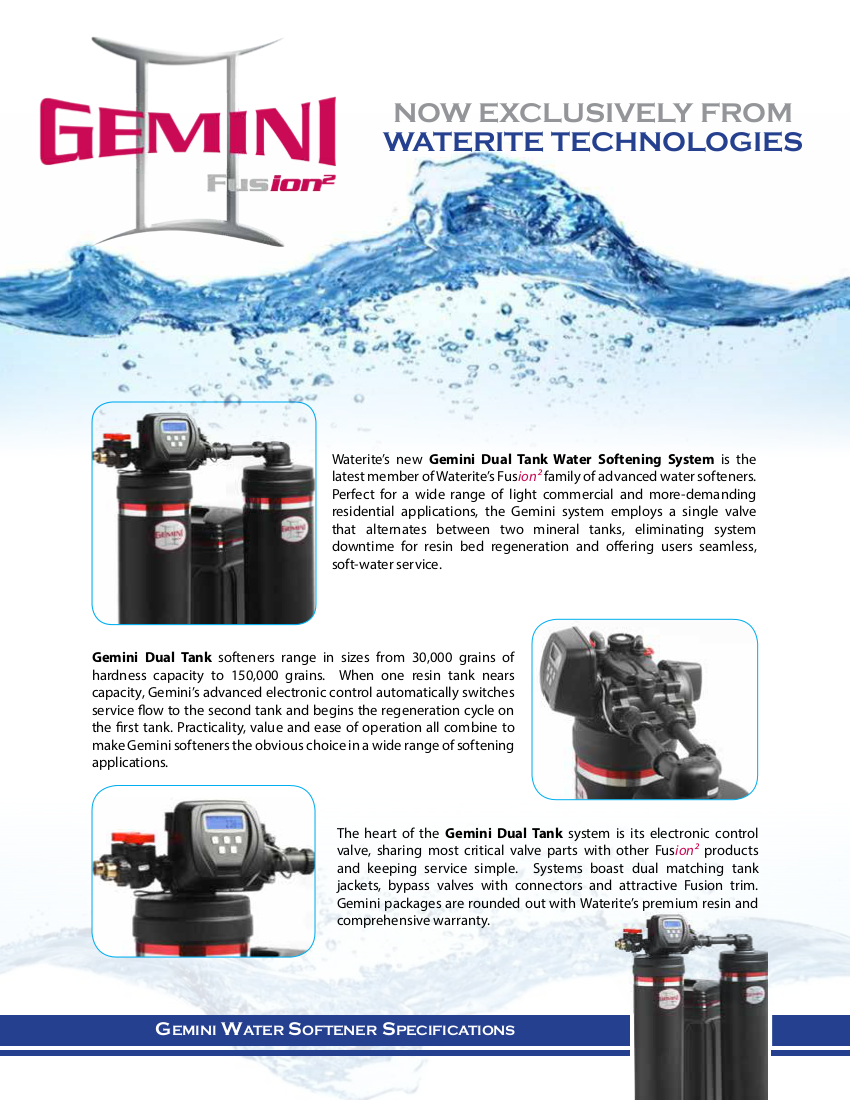 HUM Gemini Dual Water Softener 90K、mySite、noshort