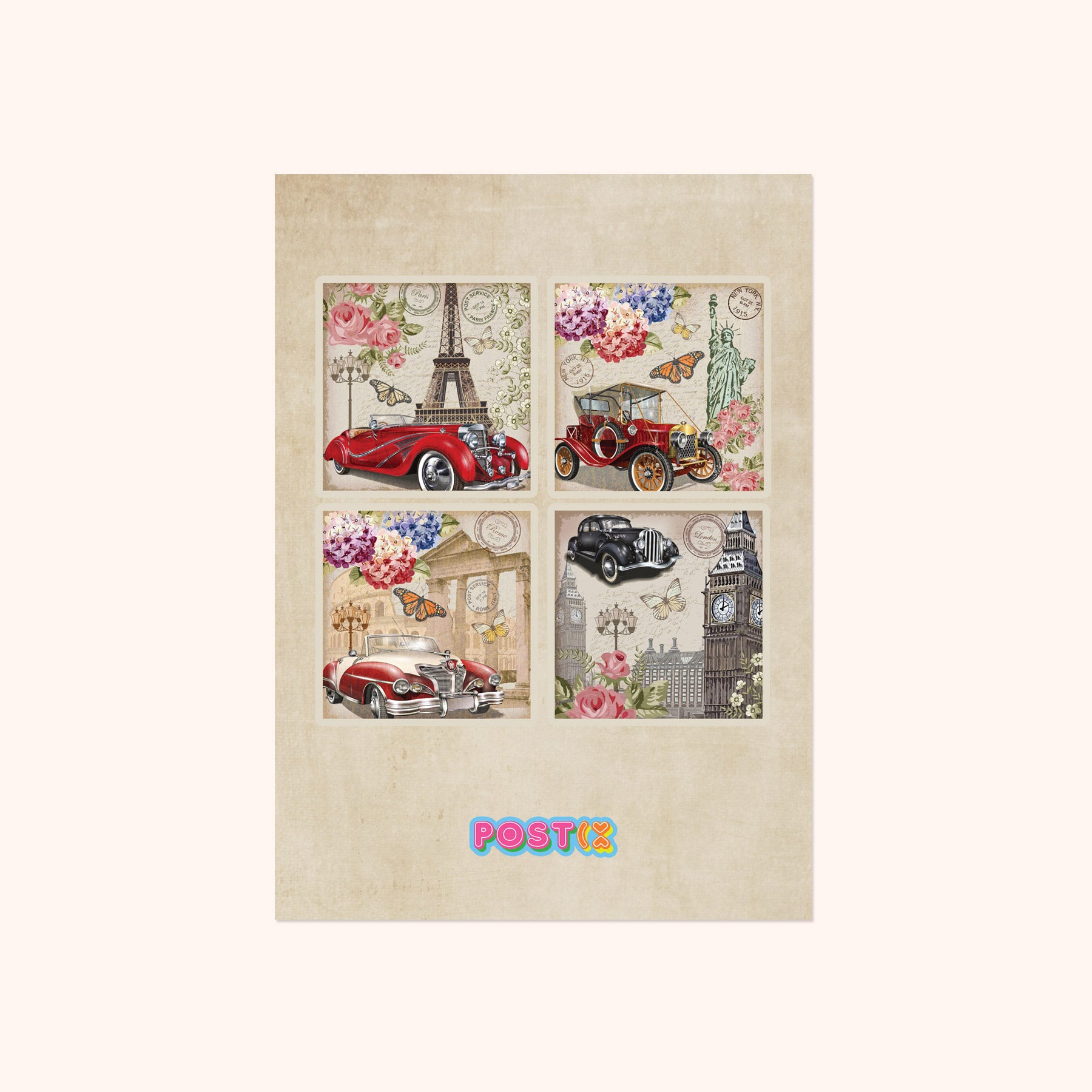  Vintage Road Trip Sticker Sheet、mySite、ghnorth