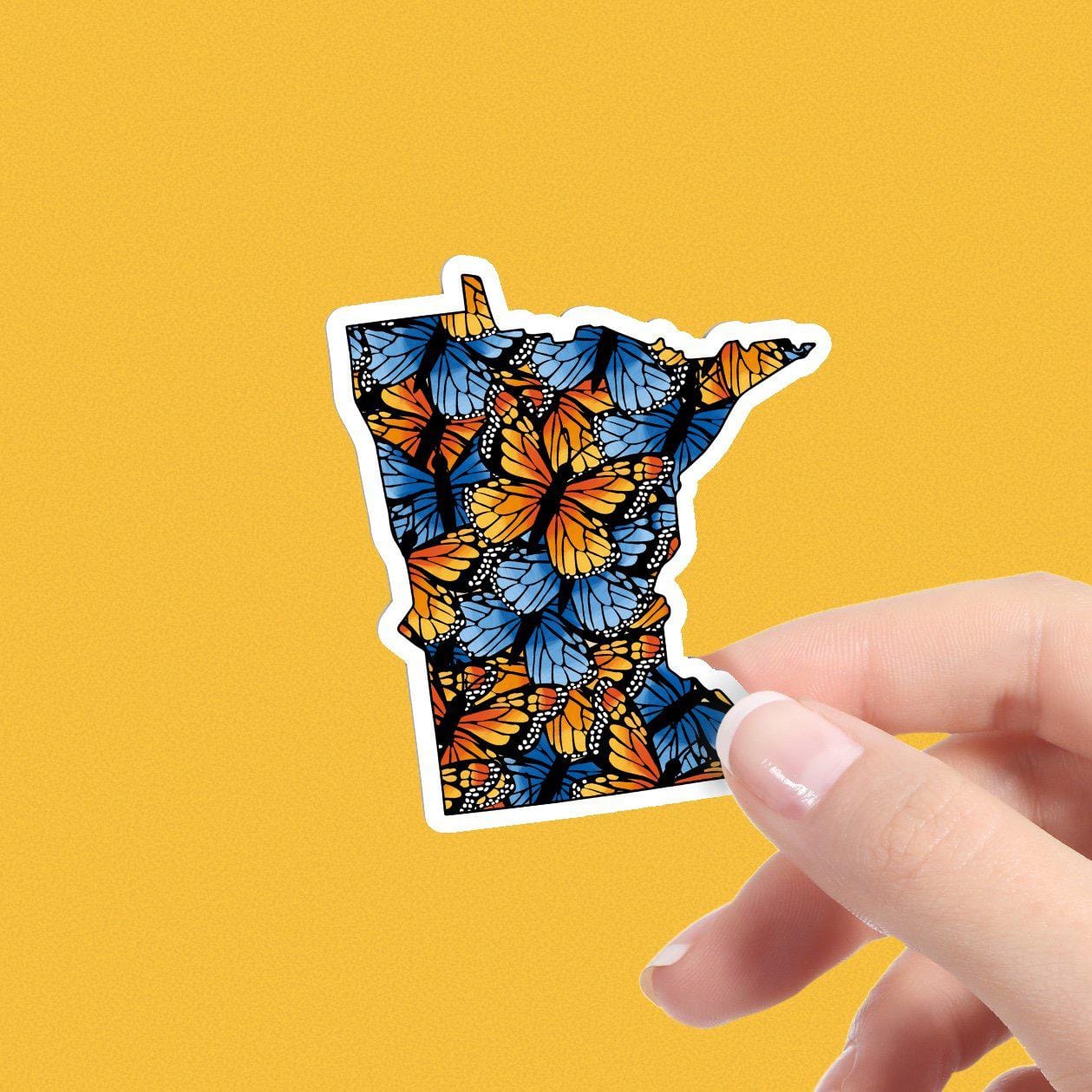  Minnesota Butterfly Pattern Sticker、mySite、elrpsem3k