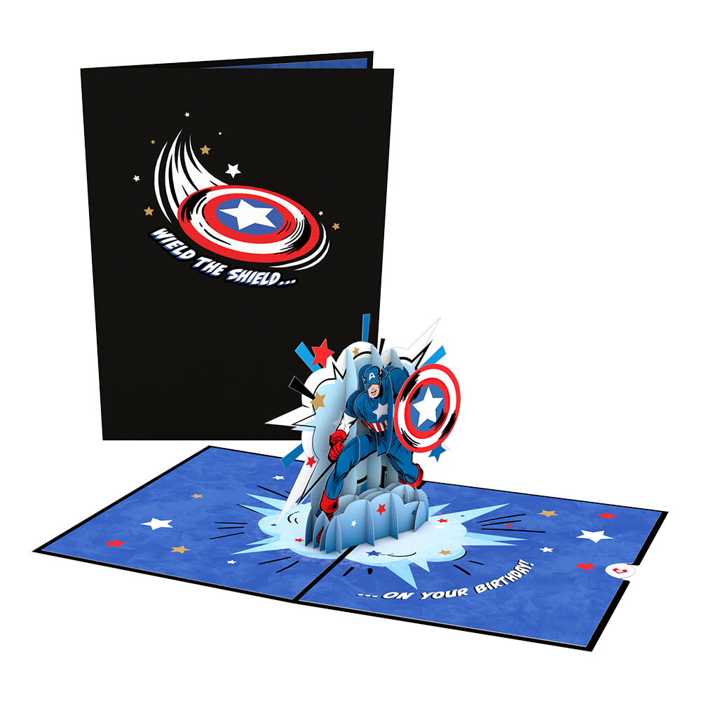 Marvel's Avengers Captain America Birthday Pop-Up Card、mySite、solidvoid