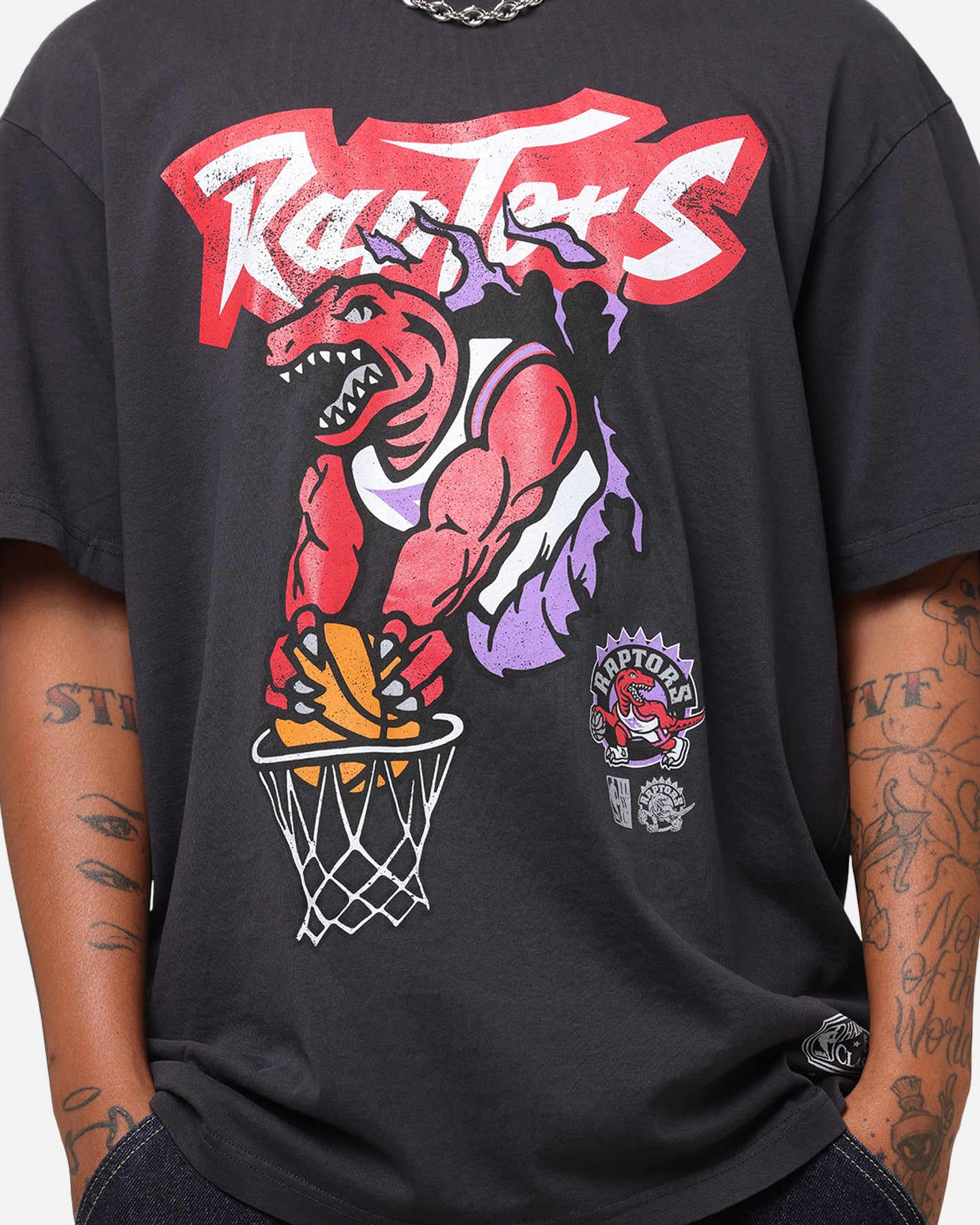 Mitchell & Ness Toronto Raptors T-Shirt Faded Black、mySite、zt4zffjzw