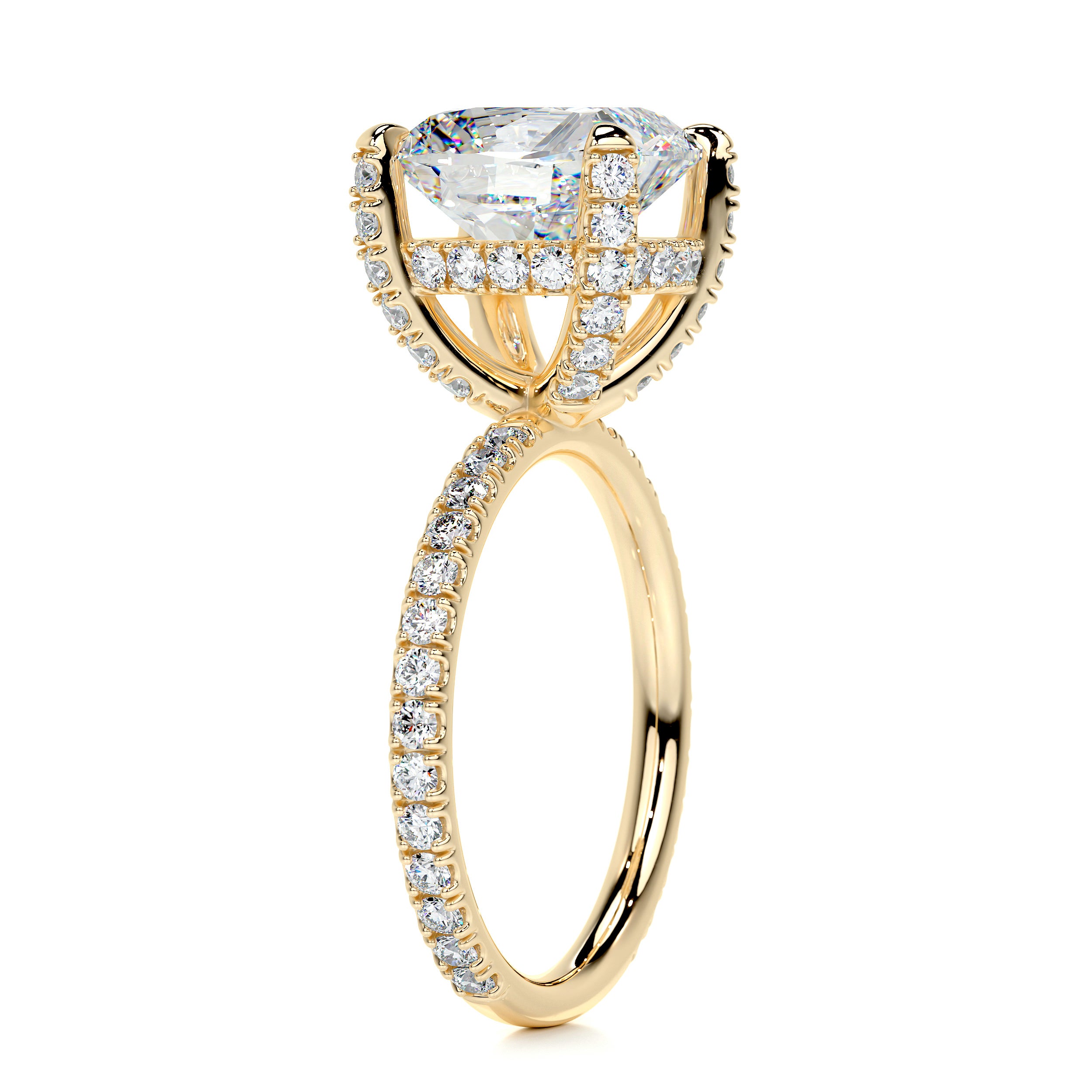 Quinn Moissanite & Diamond Ring -18K Yellow Gold、mySite、hinf8tx79