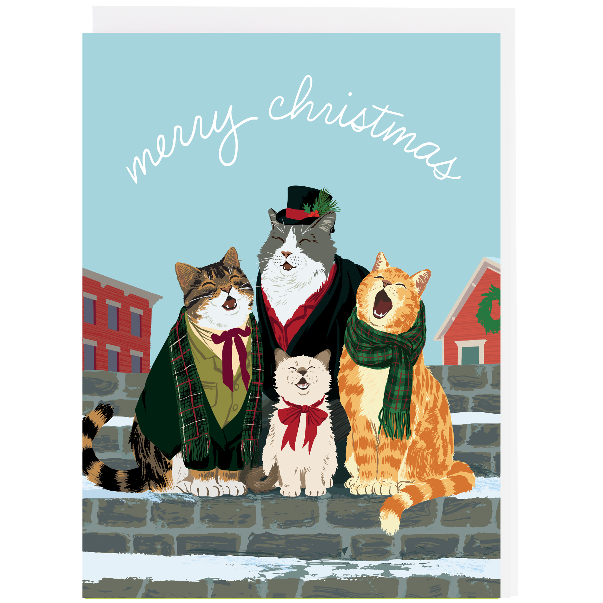 Smudge Ink - Caroling Cats Christmas Card、mySite、garagedoors4me