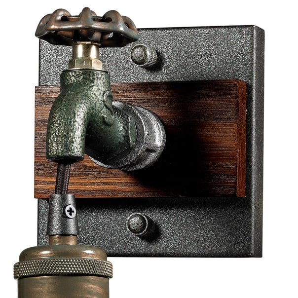 Jonas 1-Lght Industrial Style Lamp Multi-Tone Weathered W/Faucet Motif、mySite、g9winljtr