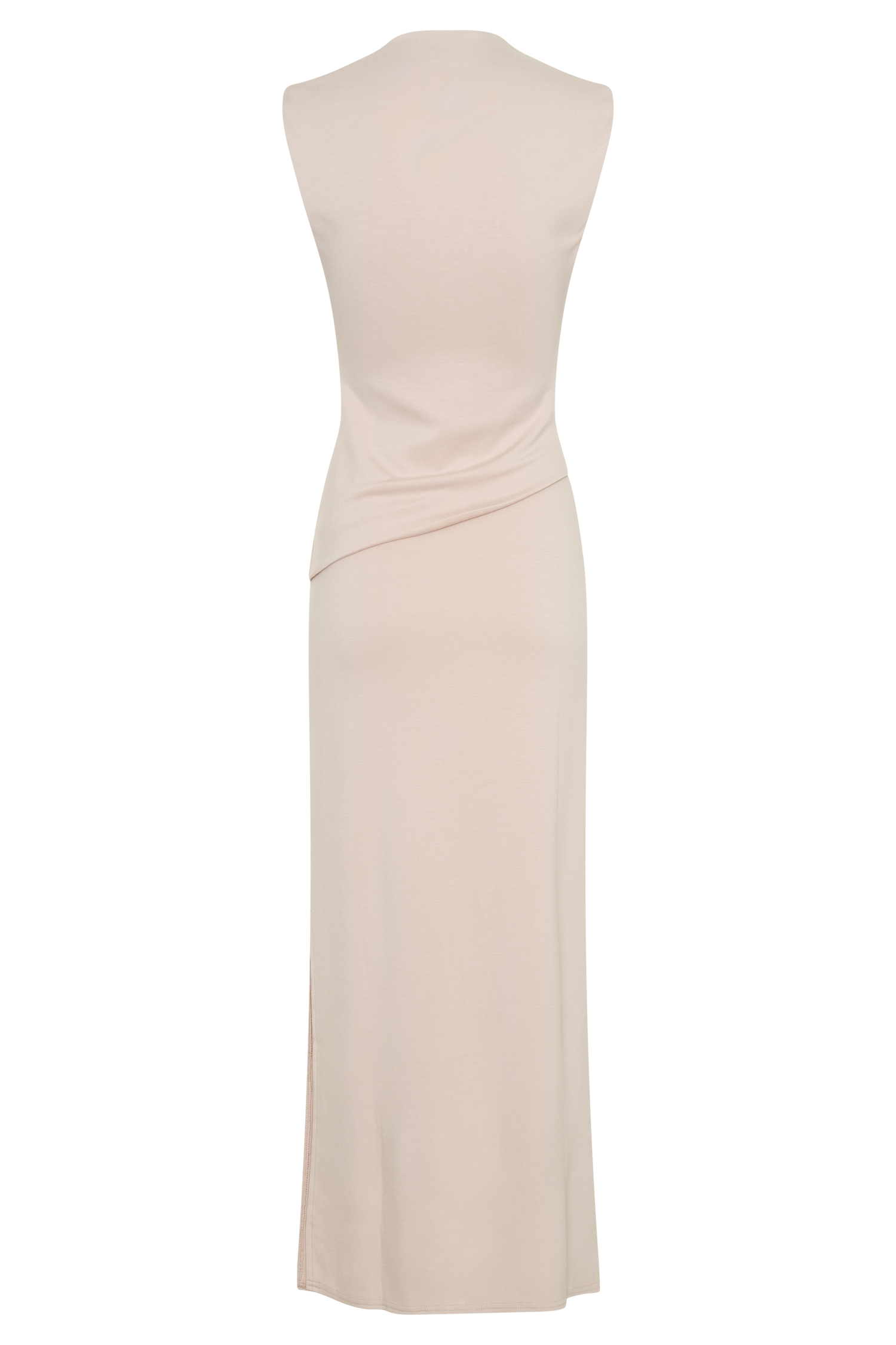 Lorelei Crepe Twist Midi Dress - Taupe、mySite、solidvoid