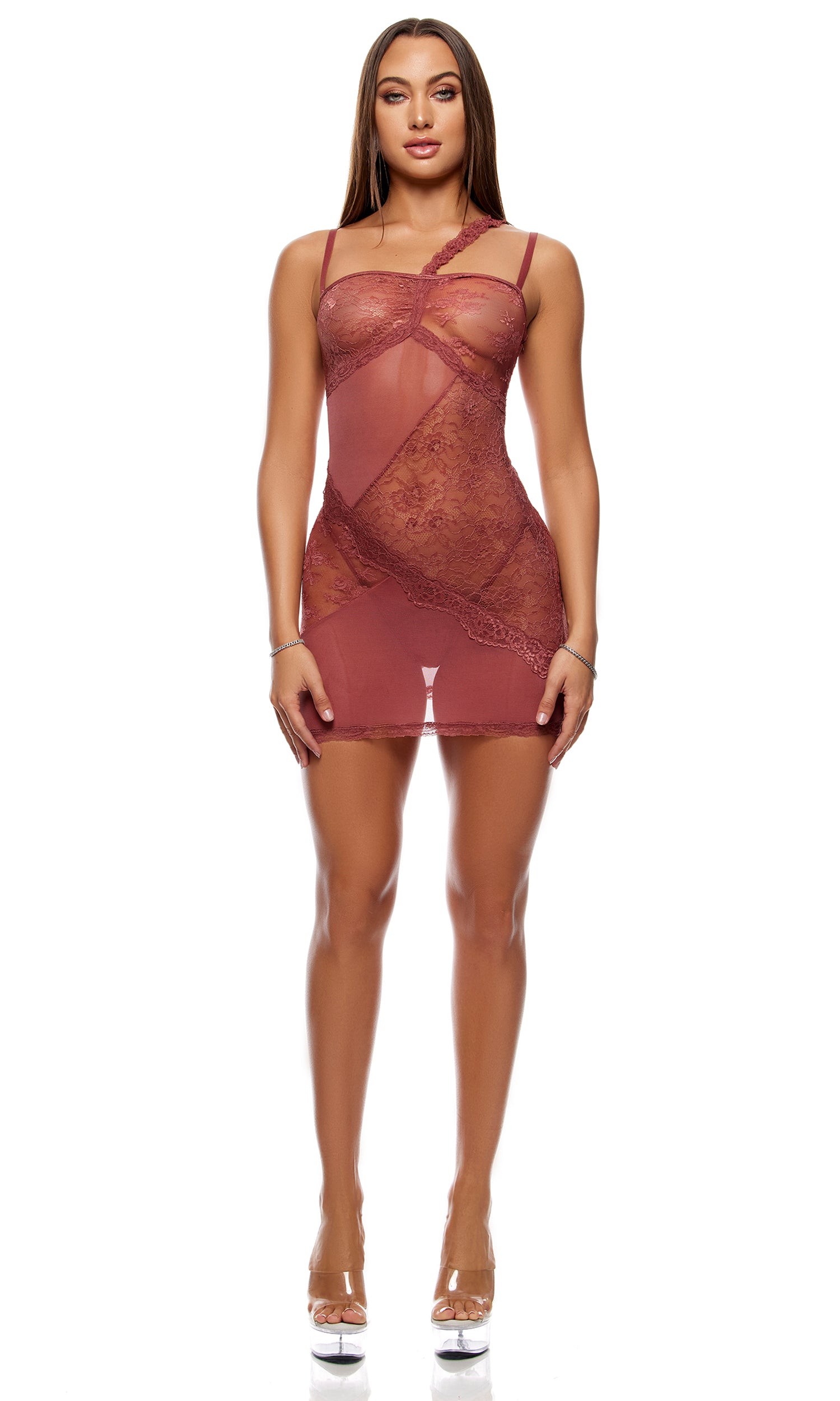 Patch of Petals Lace Chemise Lingerie Set - Spice、mySite、bengalsvssteelers