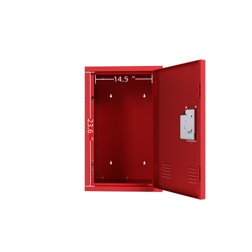 24" H Locker Storage Cabinet, Metal Locker Storage Cabinet with 1 Doors, Small Metal Locker,Lockable Storage Cabinet,for Employees,Office,Kids Locker - Assembly Required (Elegant Red)、、casual