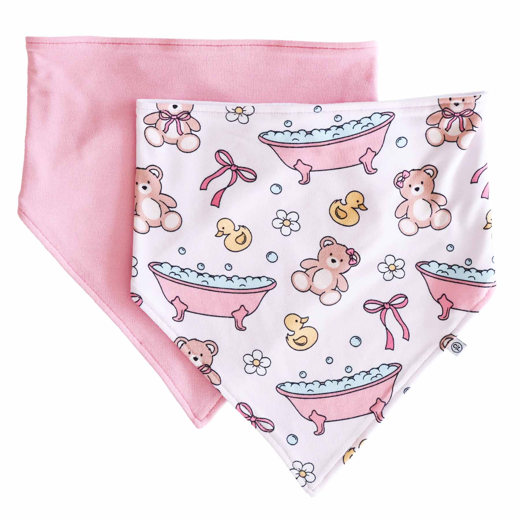 Bathtime Besties 2pc Bandana Bibs | Pink、mySite、layawaytickets