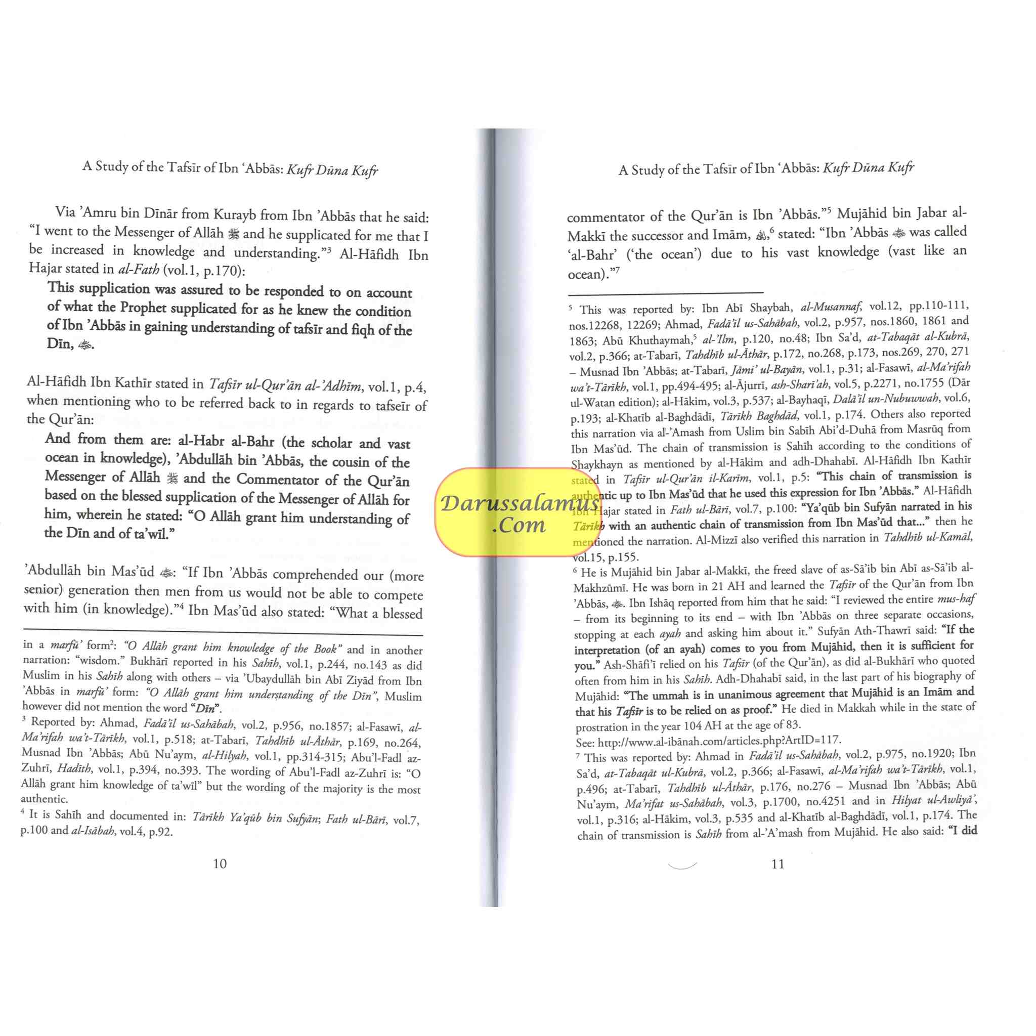 A Study Of The Tafsir Of Abdullah Ibn Abbas (RA) Kufr Duna Kufr By Abu Ameenah AbdurRehman and Abdulhaq Ashanti、mySite、topwebapps