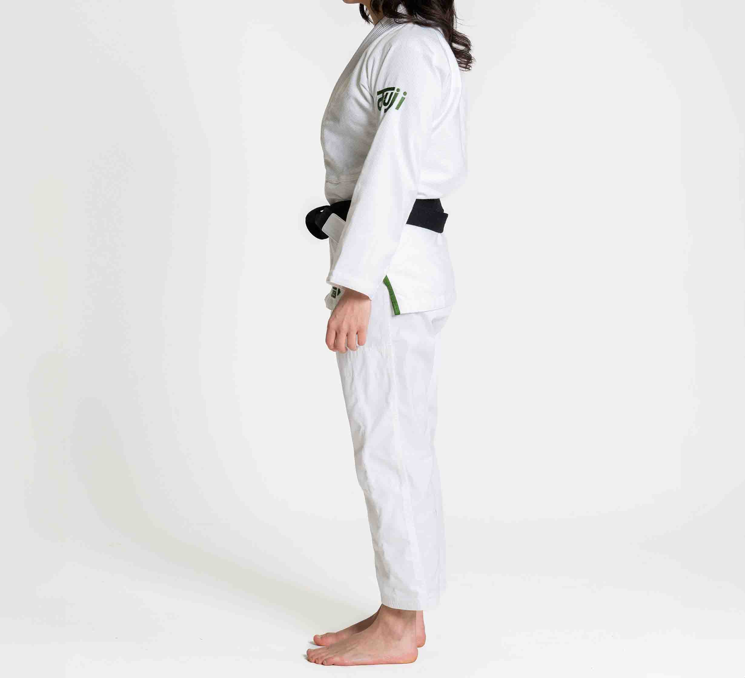 Womens Flow-Tech BJJ Gi White/Green、mySite、gigharbornorthrealestate