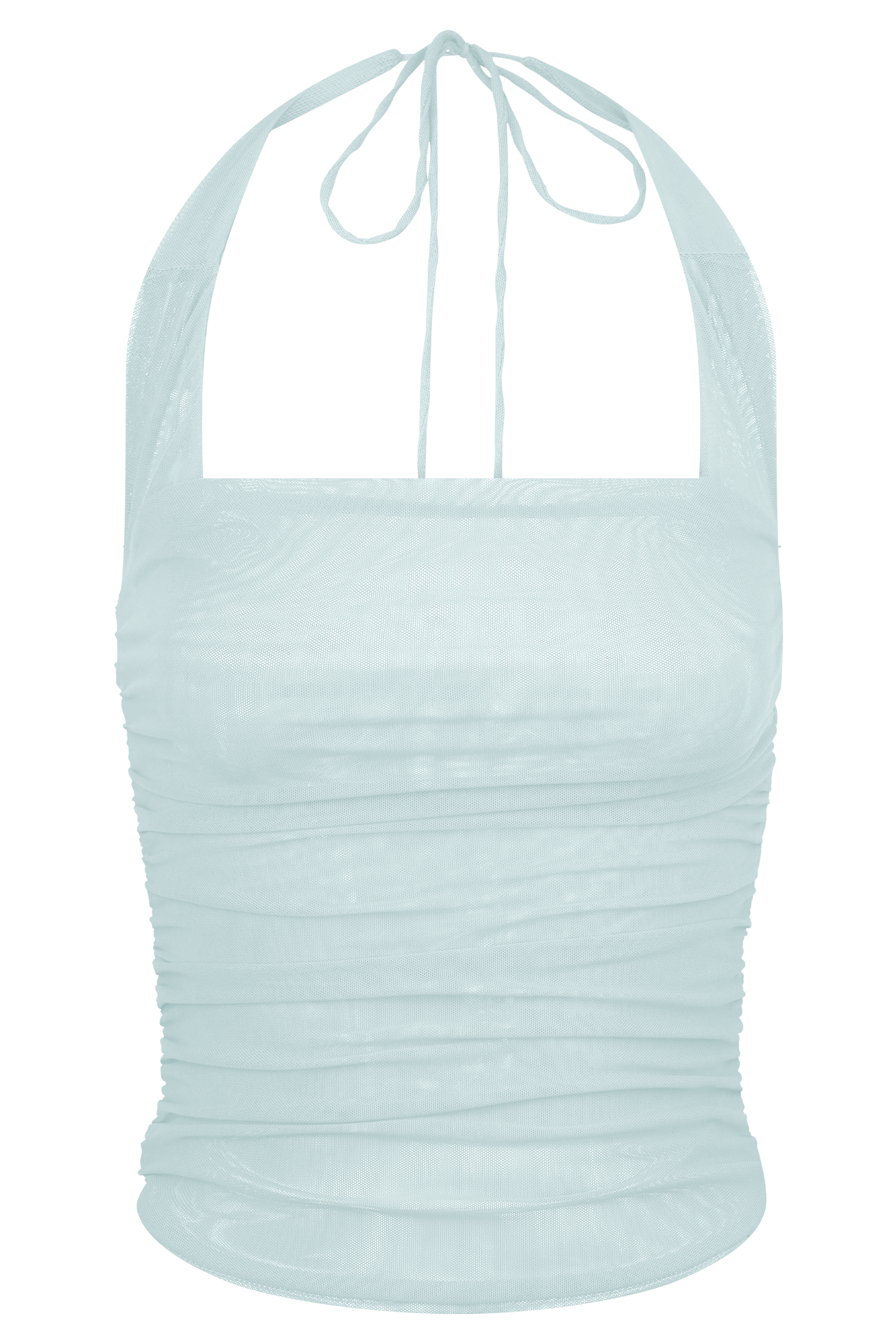 Brooklyn Mesh Crop Top - Pale Blue、mySite、solidvoid