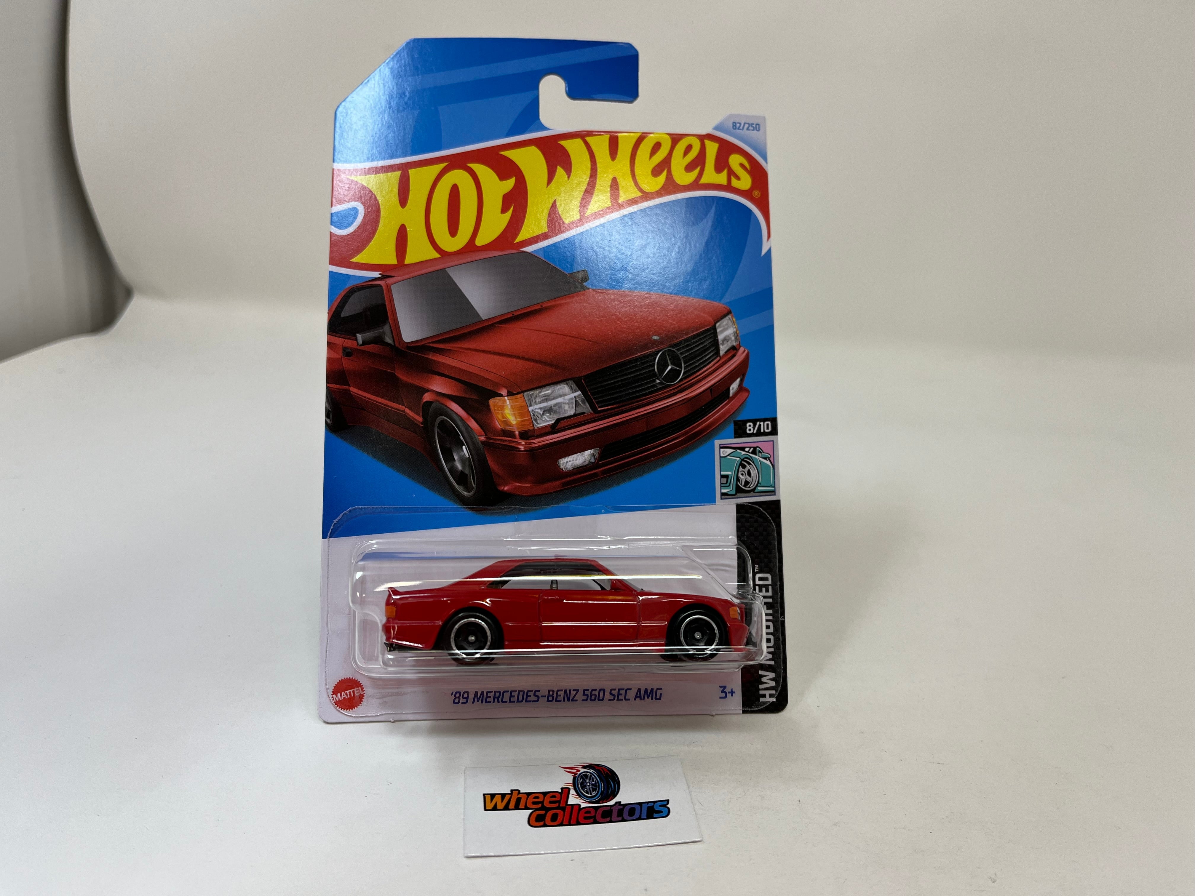 '89 Mercedes-Benz 560 SEC AMG #82 * RED * 2024 Hot Wheels Basic Case E、mySite、hgirdovlk