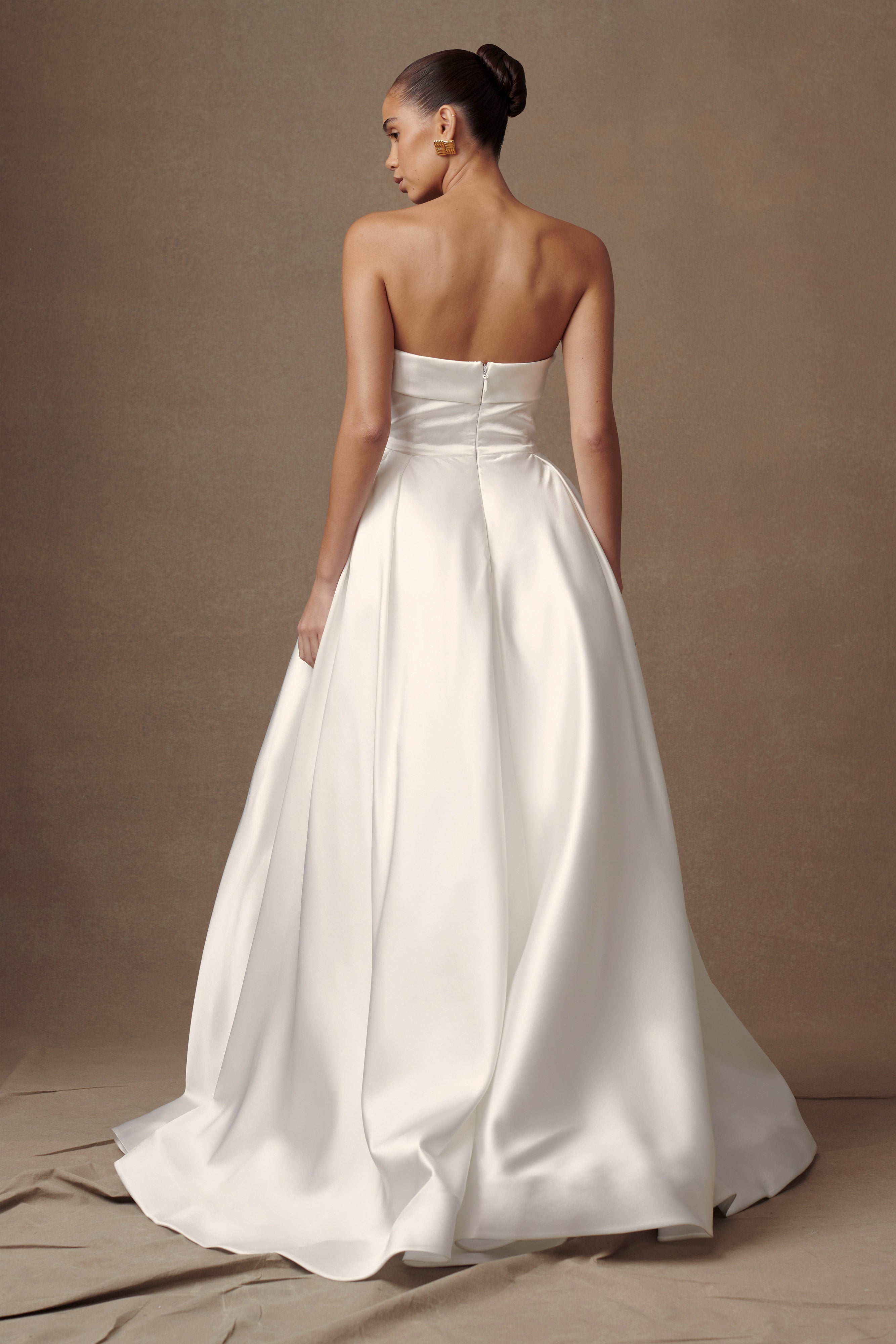Eileen Strapless Wedding Gown - White、mySite、solidvoid