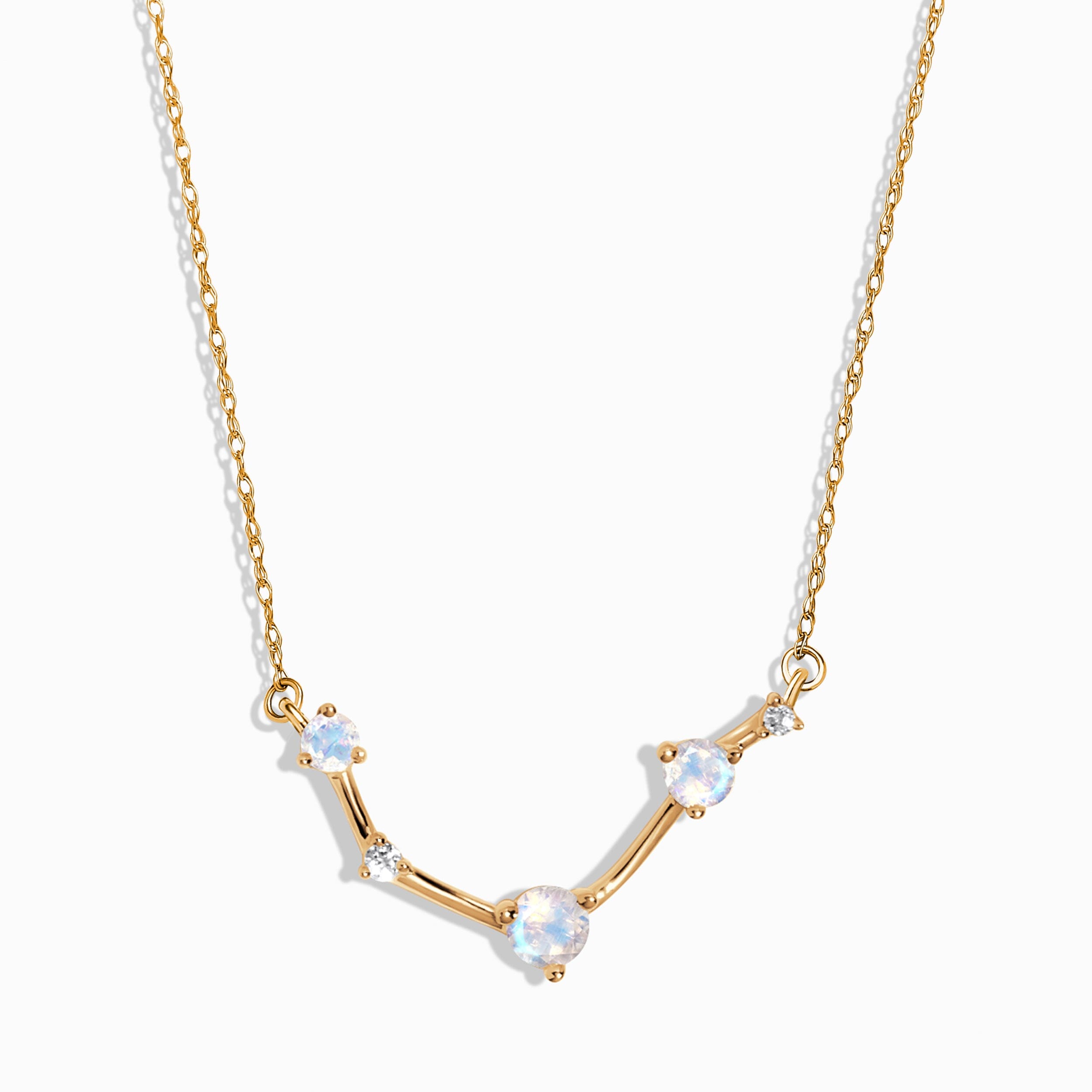 Moonstone Diamond Necklace - Aries Zodiac Constellation、mySite、hinf8tx79