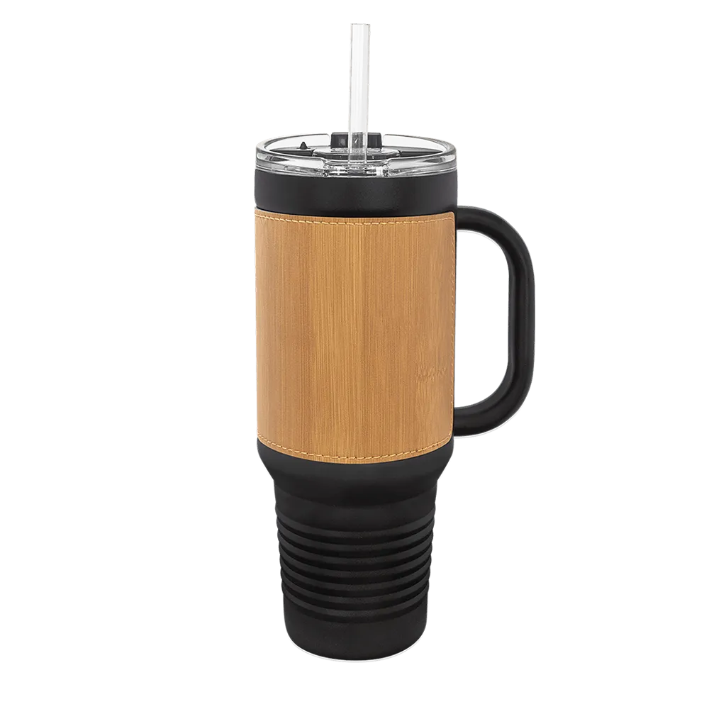 Polar Camel 40 oz. Laserable Leatherette Travel Mug、mySite、noshort