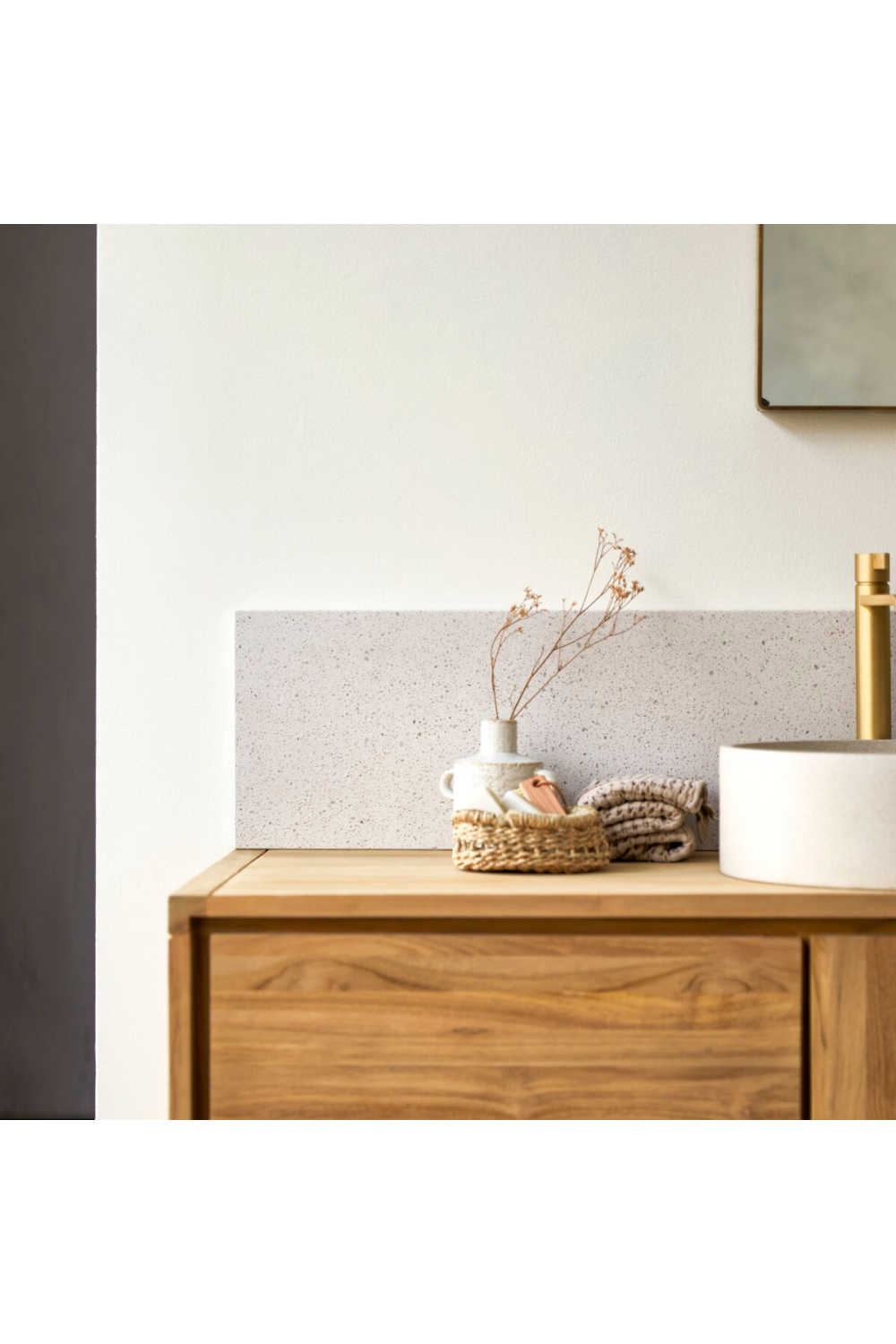 White Premium Terrazzo Backsplash | Tikamoon Ava、mySite、neckold