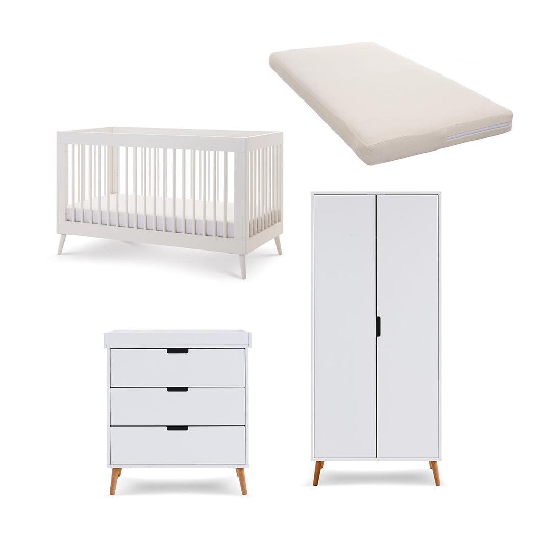  Obaby Maya 3 Piece Room Set - Nordic White、mySite、merchandisen