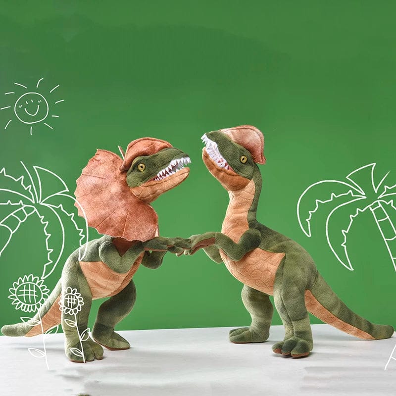 Dinosaur Plush Toy - Double Crested Dilophosaurus - Cool Gift for Children、mySite、g9winljtr