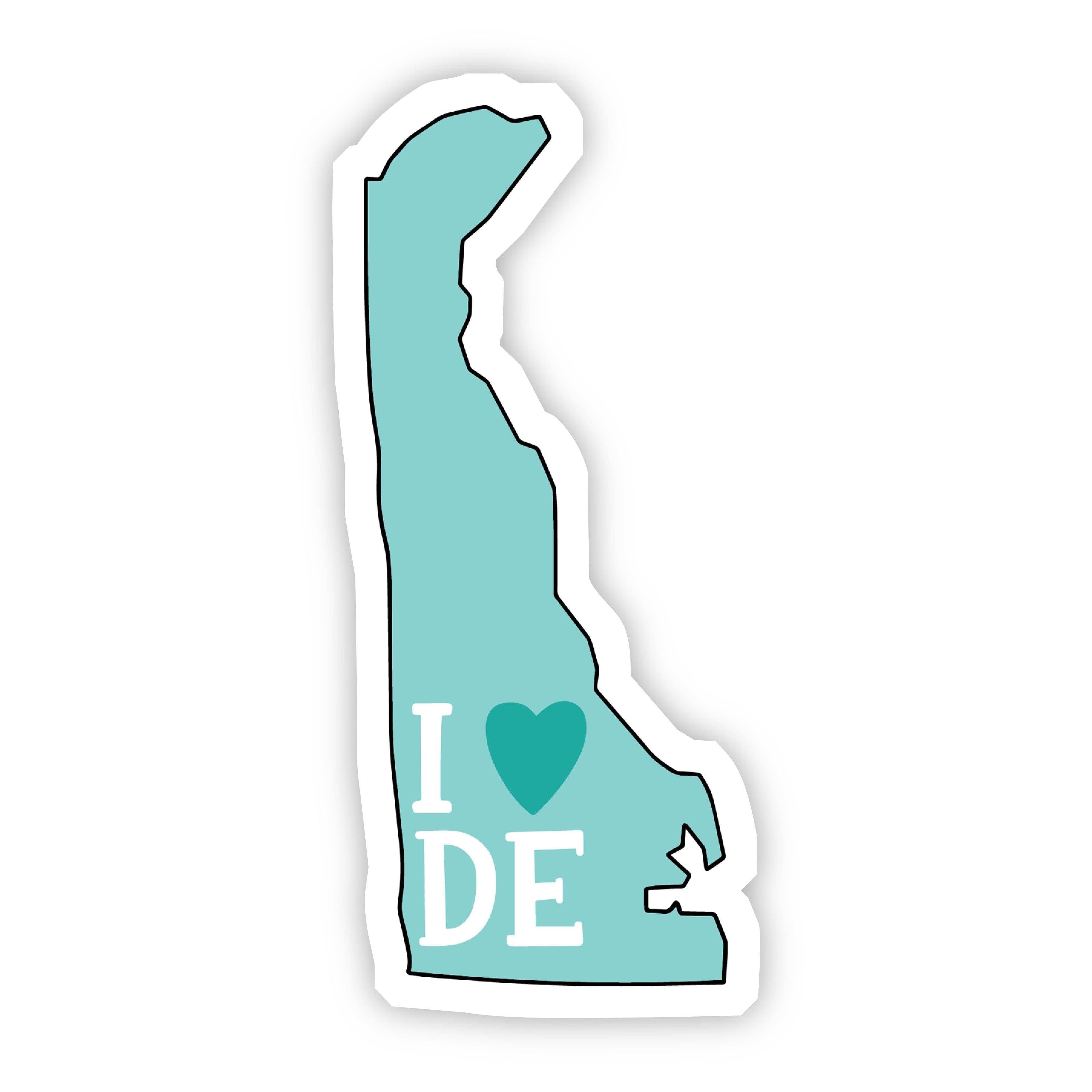  I Love Delaware Teal Sticker、mySite、elrpsem3k