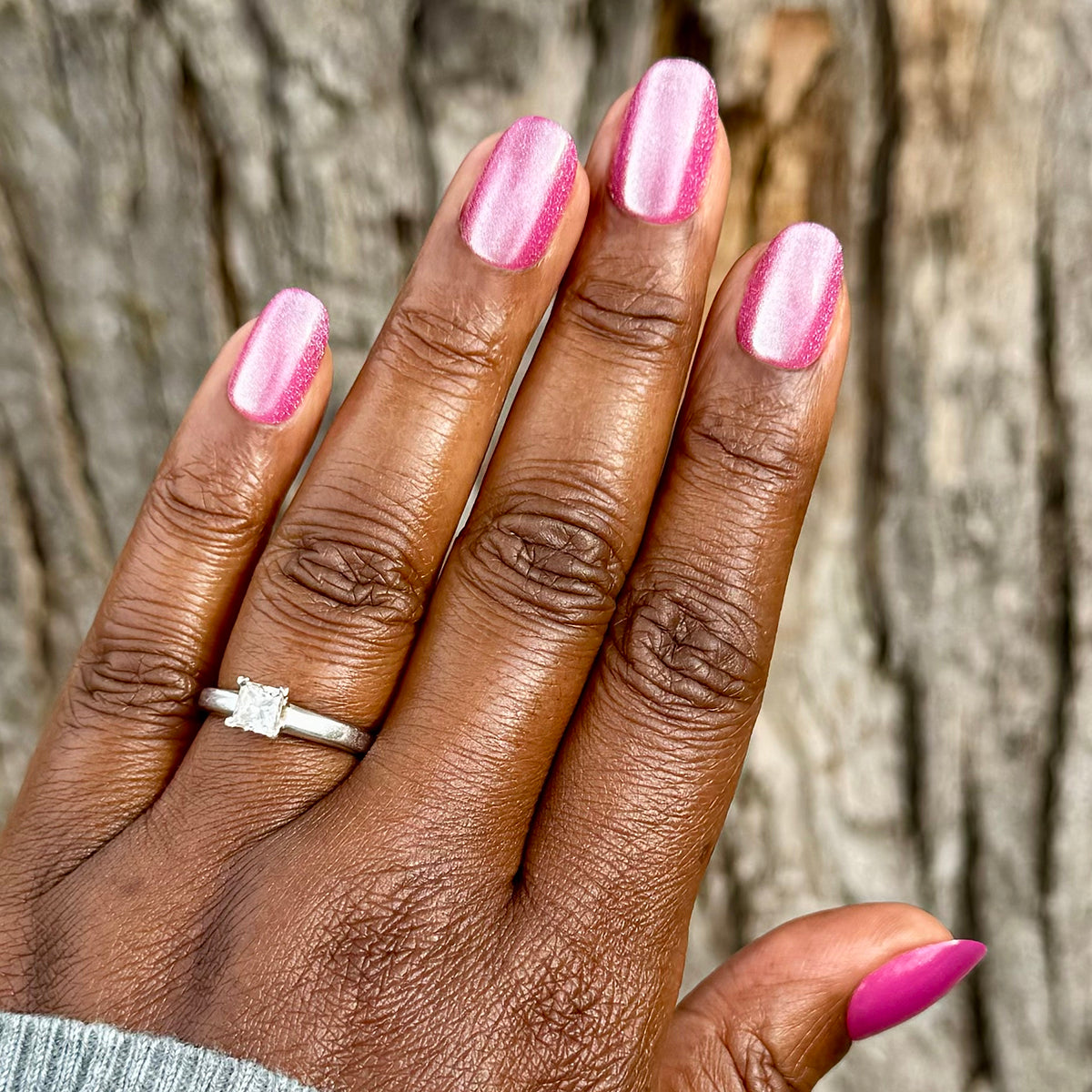 Pink Dream Velvet - Press-On | Short | Round、mySite、solidvoid