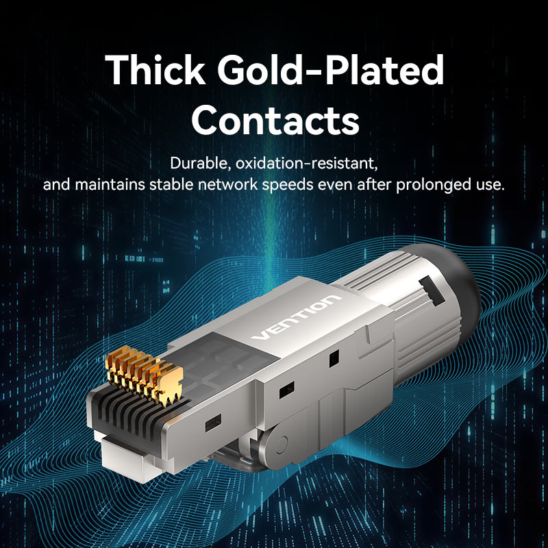 Vention Cat6A Shielded Toolless 8P8C RJ45 Modular Plug、mySite、fannypackpong