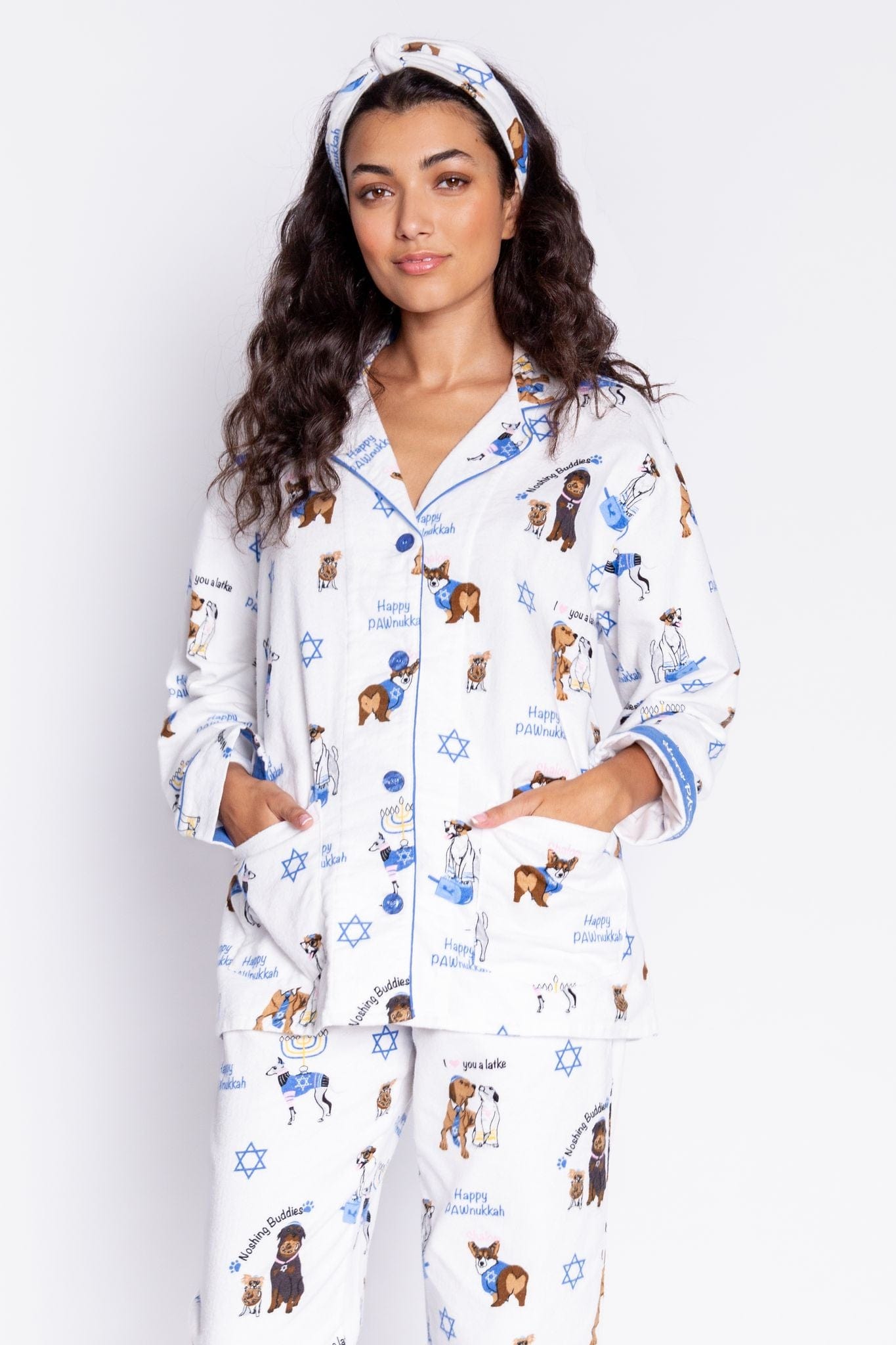 Happy Pawnukkah Hanukkah Pajamas Set by P.J. Salvage - (XS - XL)、mySite、topwebapps
