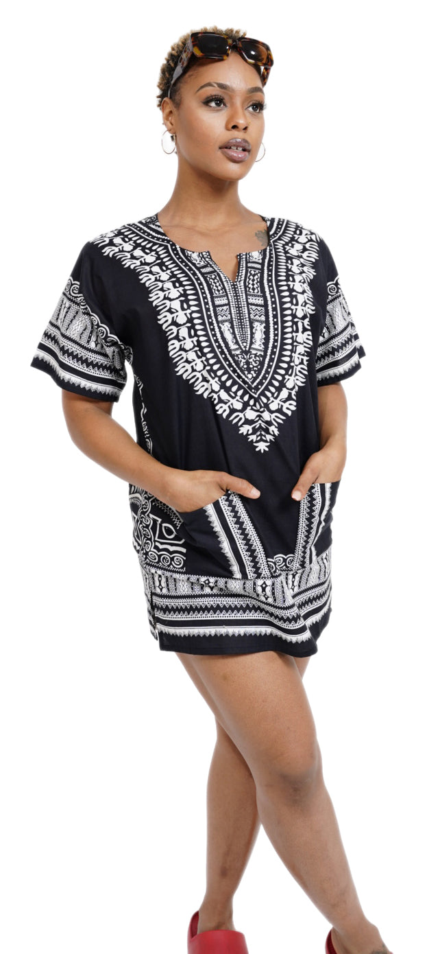 Dupsie's African Print Unisex Dashiki Shirt Suitable for Festivals, Concerts, Cruises, Outdoor Events DP3578、mySite、solidvoid