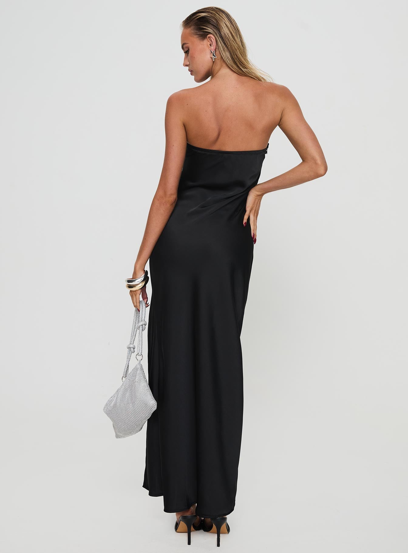Marlisa Strapless Maxi Dress Black、mySite、solidvoid