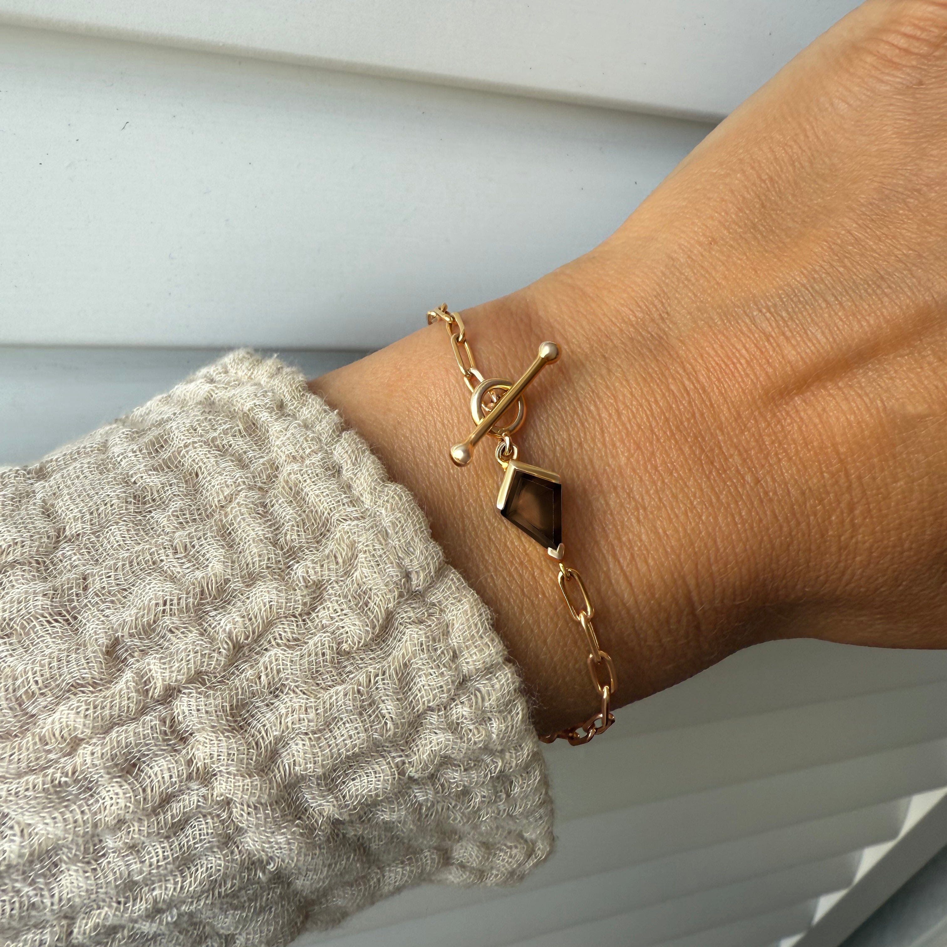 Smoky Quartz Widelink Bracelet - Heroine T-Lock、mySite、hinf8tx79