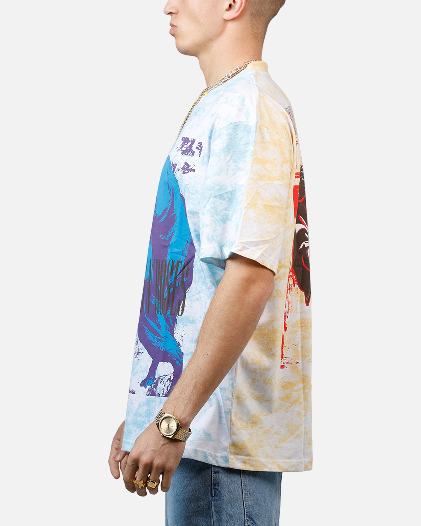 Bravado Guns N Roses AOP T-Shirt White Multi、mySite、zt4zffjzw