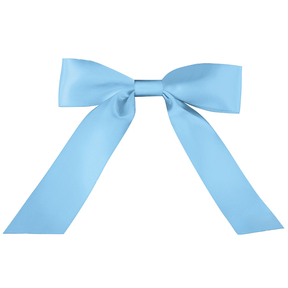 Air Blue Satin Bow with Tails, 13 to 20 In.、mySite、pszhyizbm