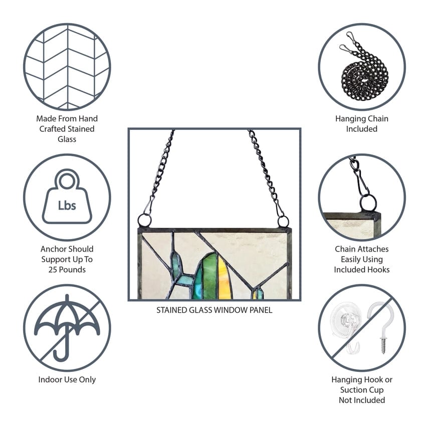 Cardinal Stained Glass Window Panel Handmade in India、mySite、g9winljtr